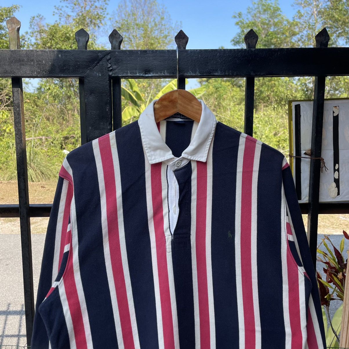Polo Ralph Lauren 🔥Vintage Polo Ralph Lauren Small Pony Striped Rugby Shirts Size US L / EU 52-54 / 3 - 4 Thumbnail