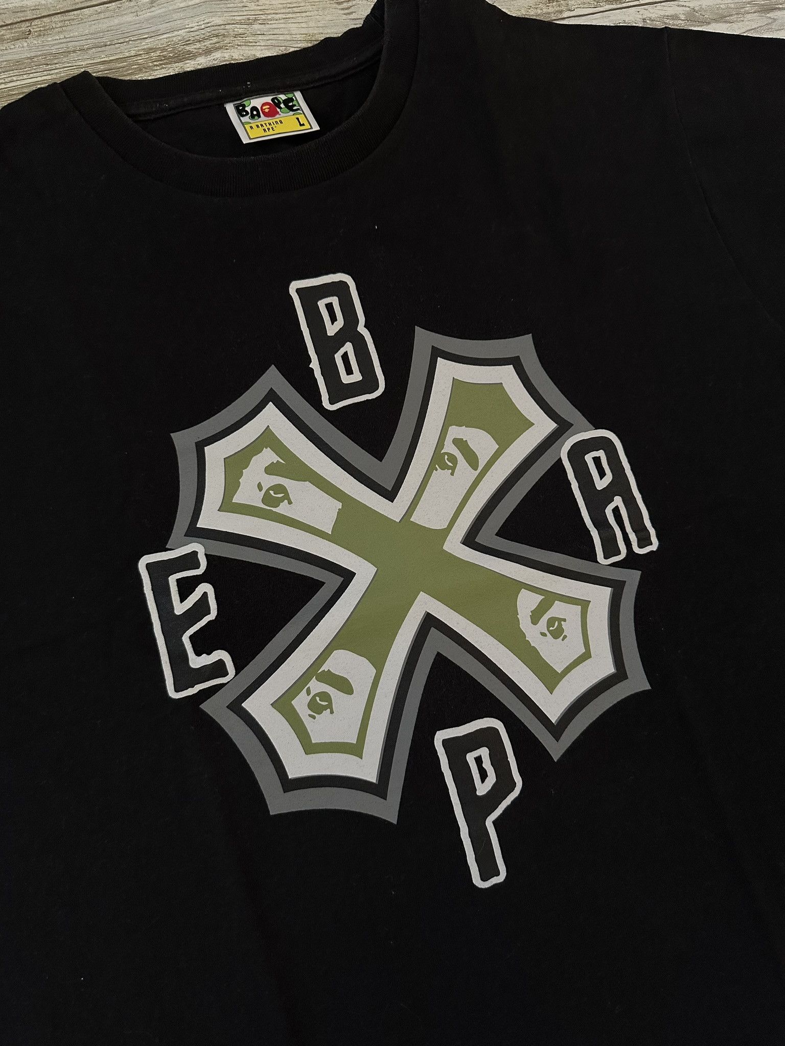 Bape Bape Biker Cross Tee Size US L / EU 52-54 / 3 - 1 Thumbnail