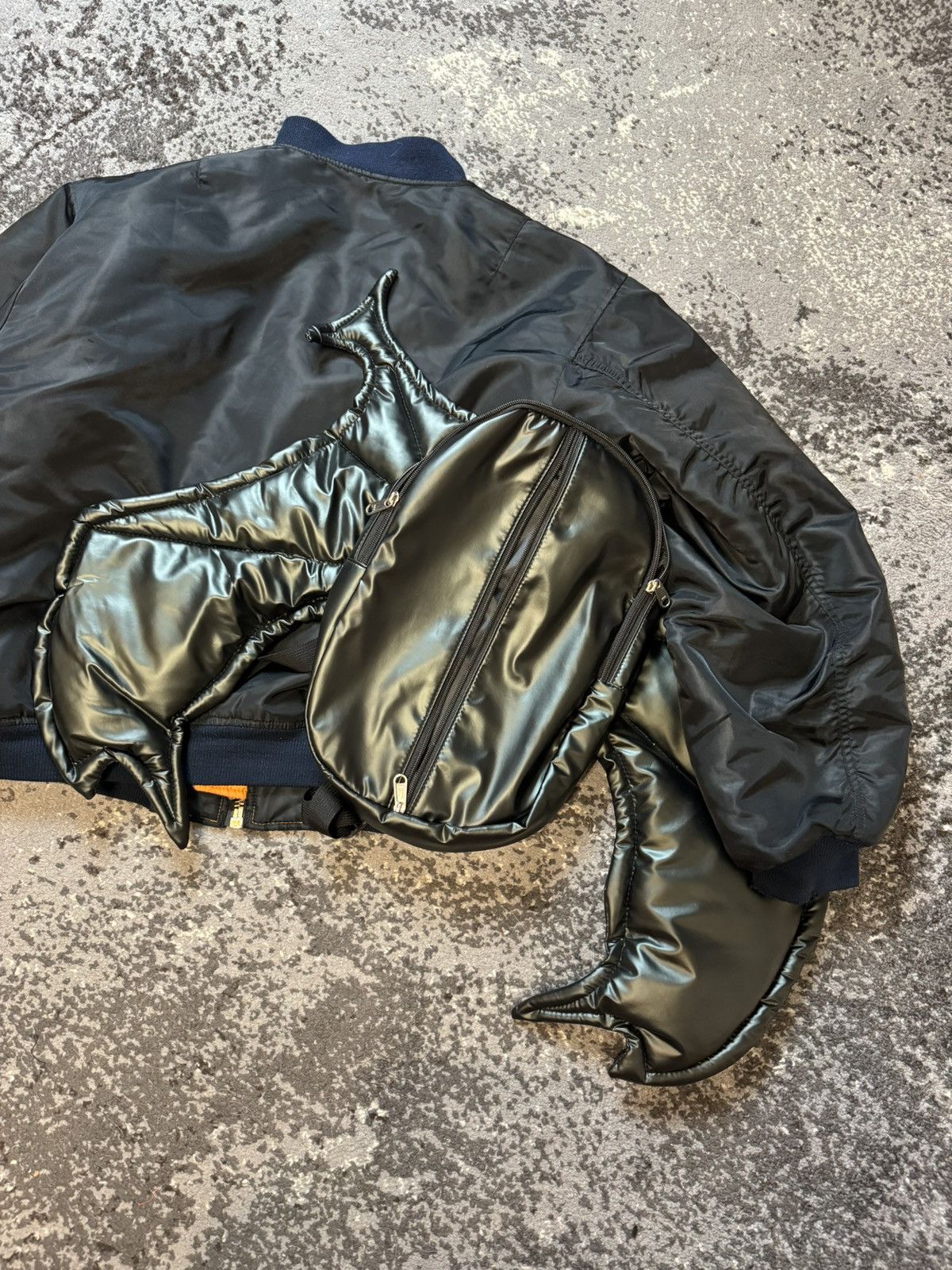 Vintage Vintage Y2K Military MA-1 Distressed Balenciaga Style Bomber Size US L / EU 52-54 / 3 - 18 Thumbnail