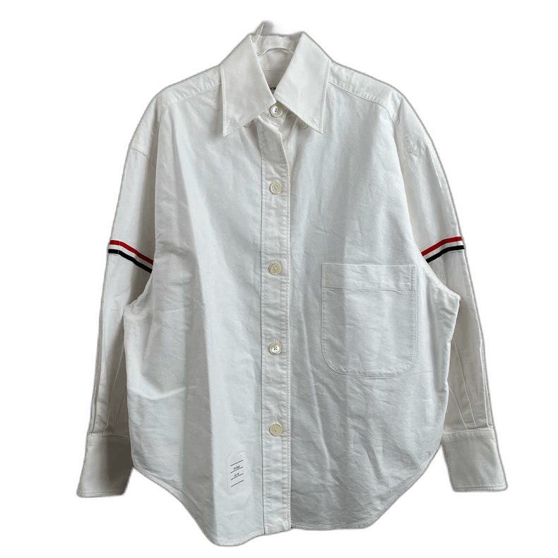 Thom Browne Thombrowne White Shirt Jacket Size US M / EU 48-50 / 2 - 1 Thumbnail