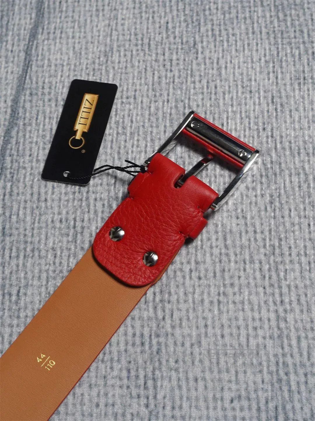 Zilli ZILLI Red Leather Belt for Men. Size ONE SIZE - 5 Thumbnail