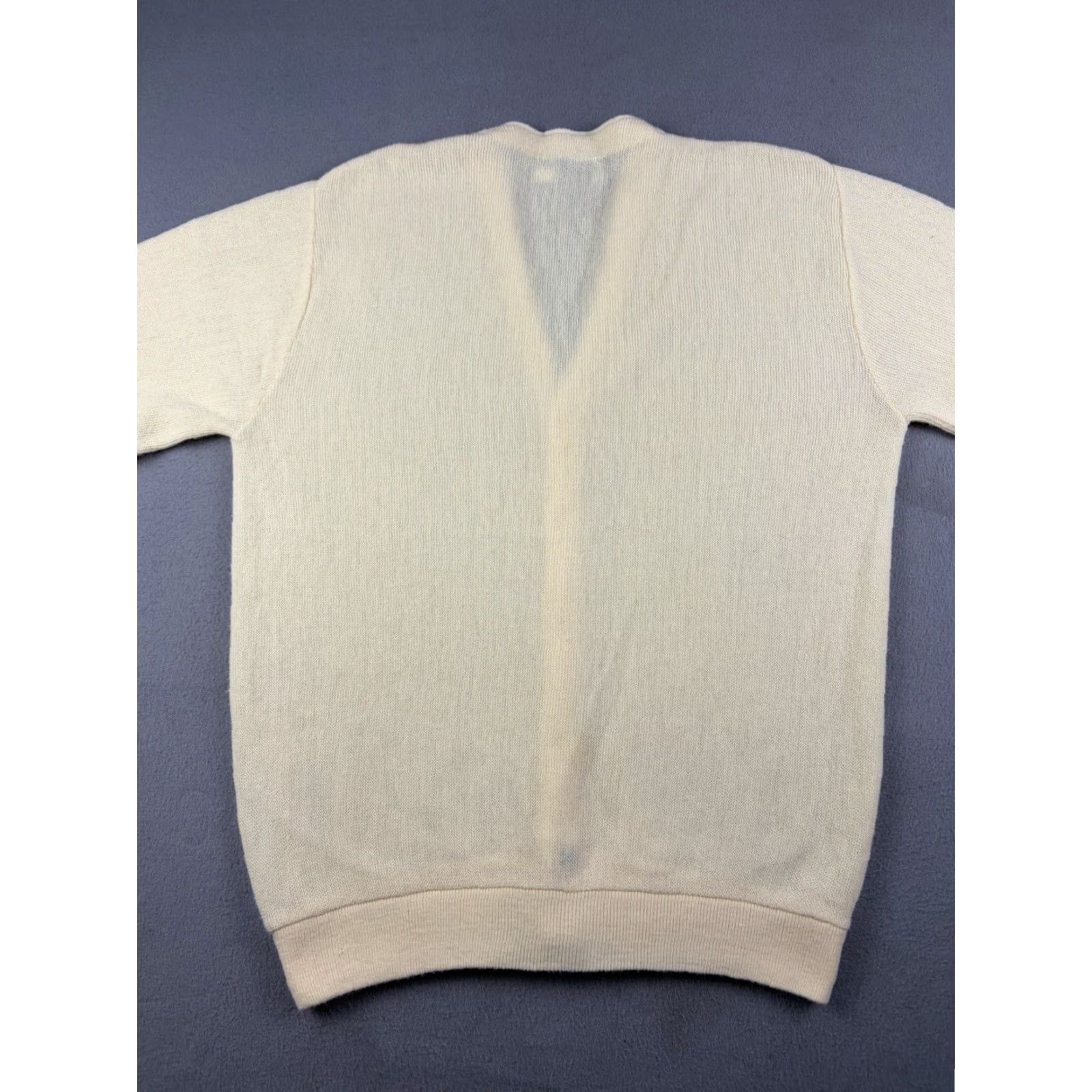 Lacoste VINTAGE Lacoste Izod Cardigan Sweater Men’s XL White 80s Button V-Neck Knit Acrylic Solid Cream/White Mens9 Size US XL / EU 56 / 4 - 5 Thumbnail