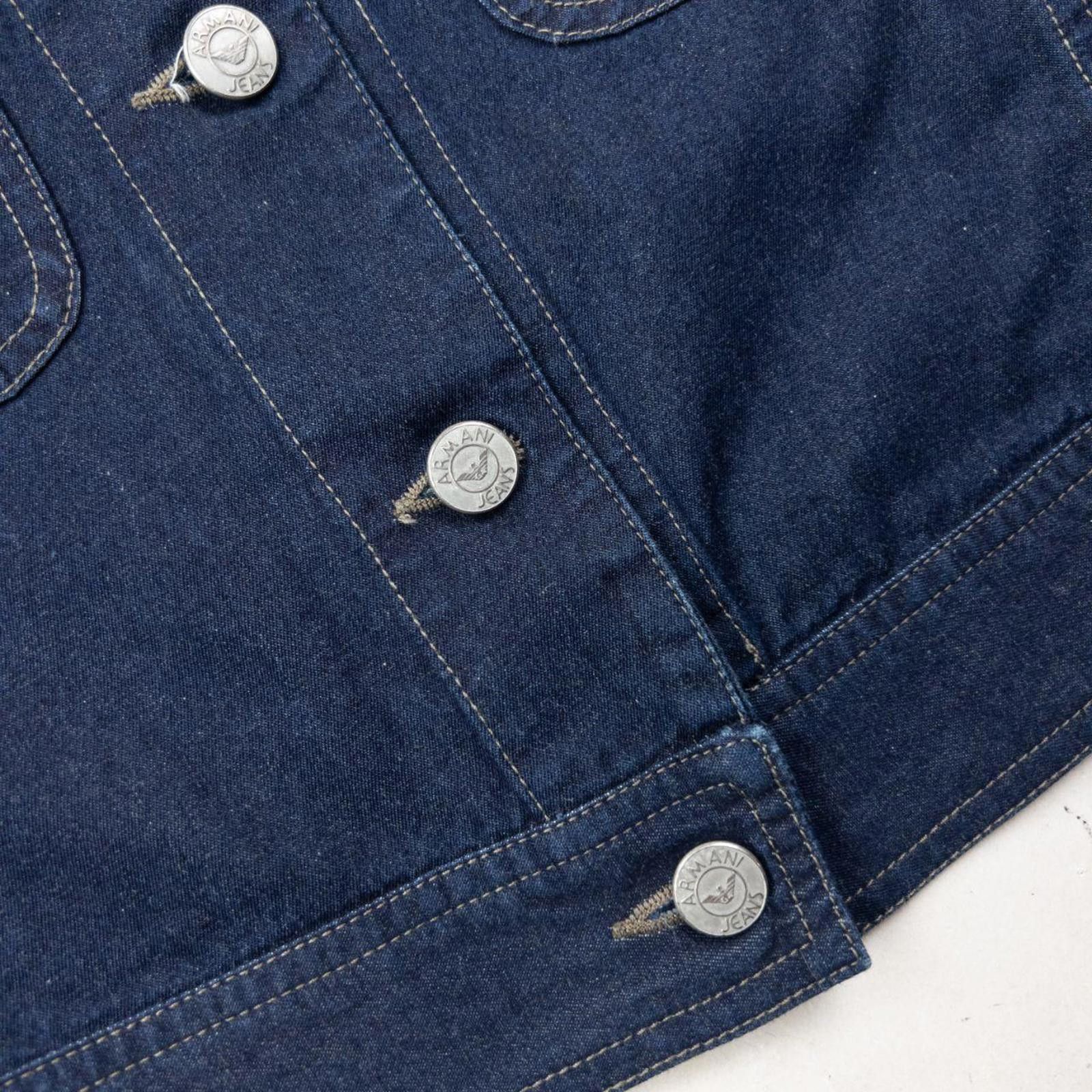 Armani Vintage 90s Armani Jeans Button Up Denim Top Womens Size M Size M / US 6-8 / IT 42-44 - 6 Thumbnail