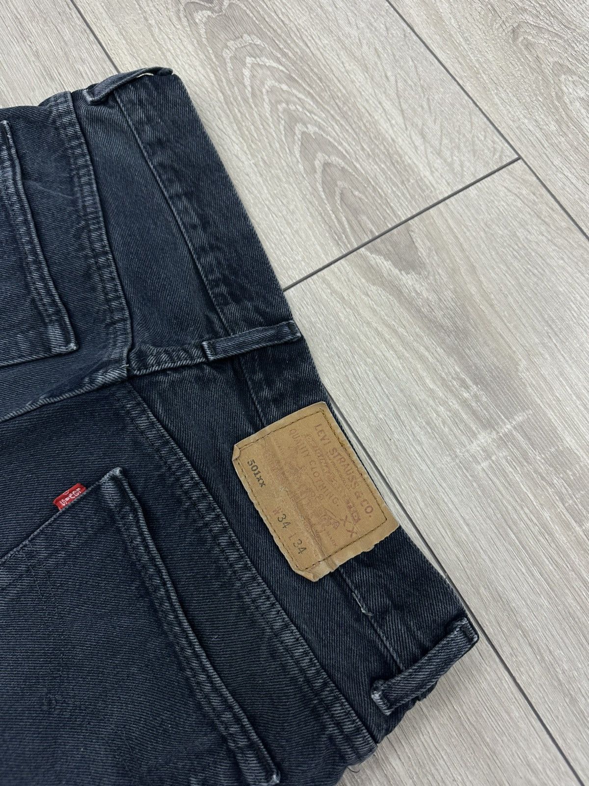 Levi's Levis 501 Black Faded Vintage Made in USA Jeans Size US 34 / EU 50 - 5 Thumbnail
