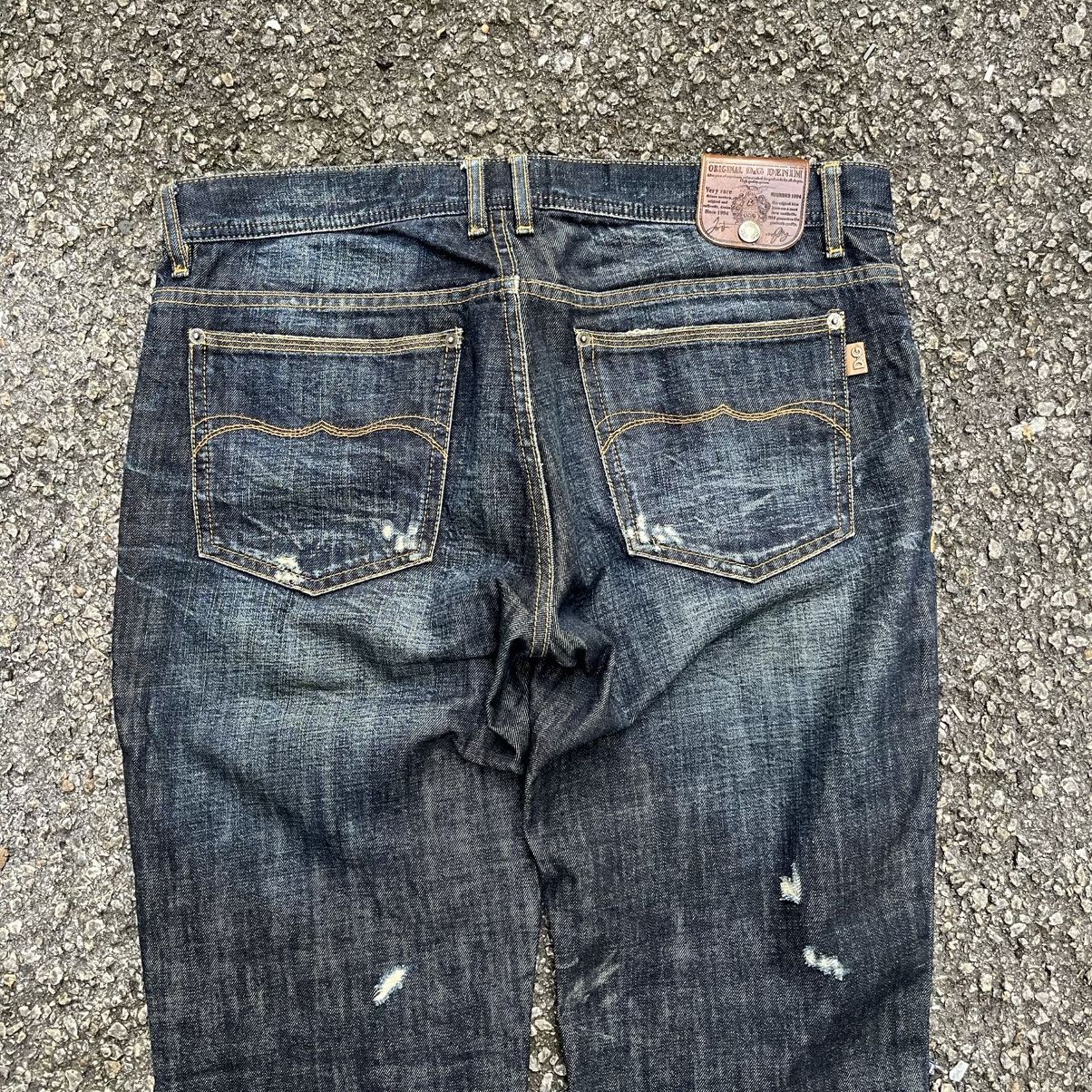 Dolce & Gabbana Y2K Vintage D&G Denim Patches Distressed Jeans Streetwear Size US 34 / EU 50 - 14 Thumbnail