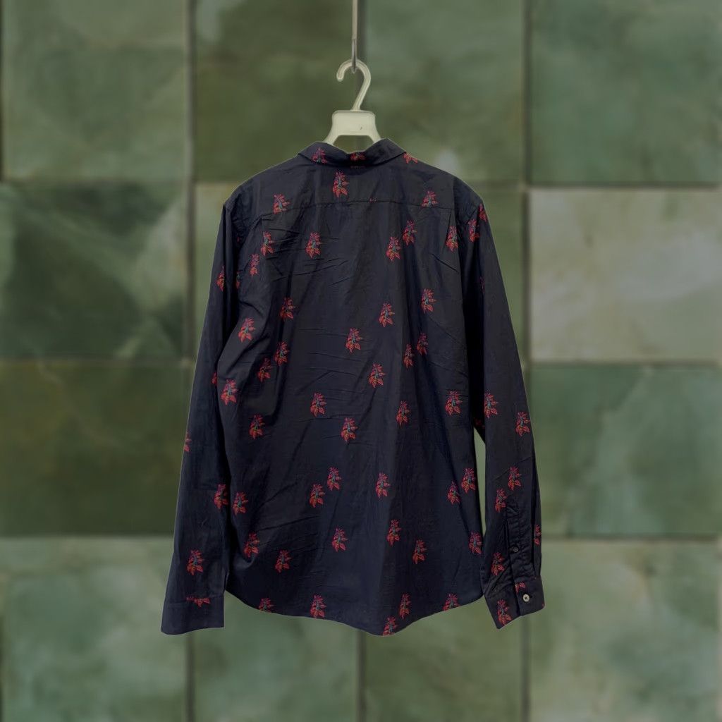 Paul Smith VINTAGE Paul Smith Men’s Tailored Fit Long Sleeve Shirt Navy Floral Rose Print L Size US L / EU 52-54 / 3 - 1 Thumbnail