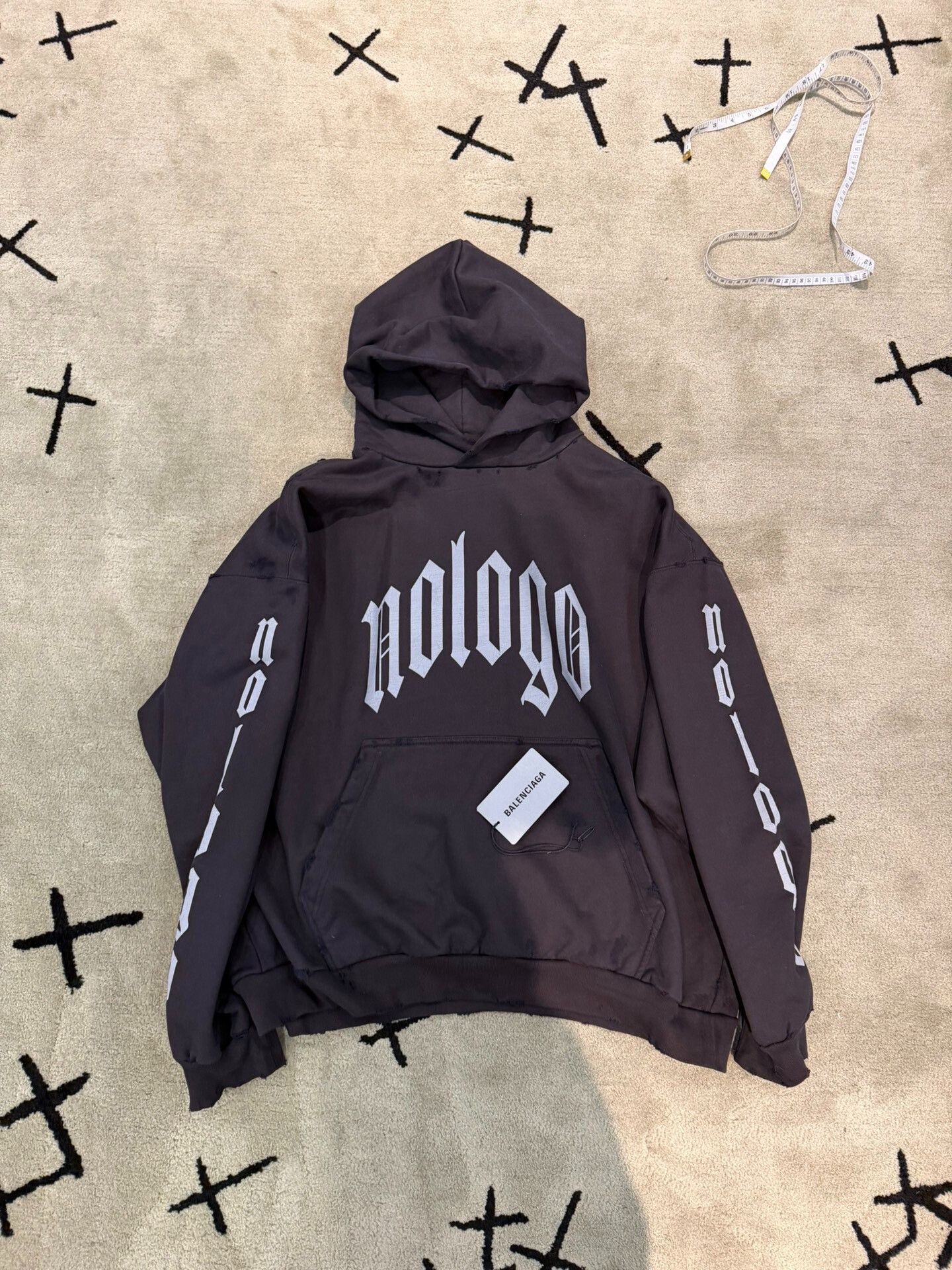 Balenciaga Distressed Hoodie for Unisex