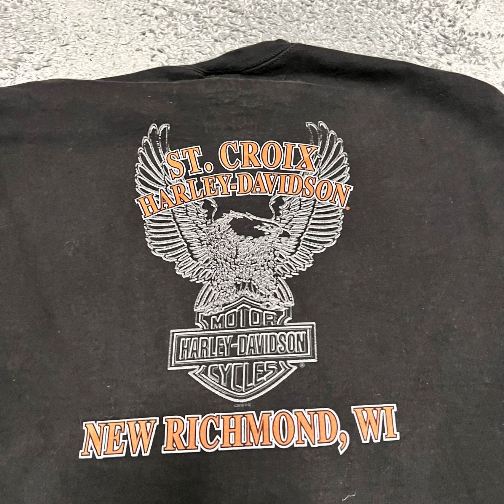 Harley Davidson Harley Davidson Sweatshirt Mens Large Crew St Croix Wisconsin Black Graphic Shirt Pullover Men L Black Graphic Size US L / EU 52-54 / 3 - 2 Thumbnail