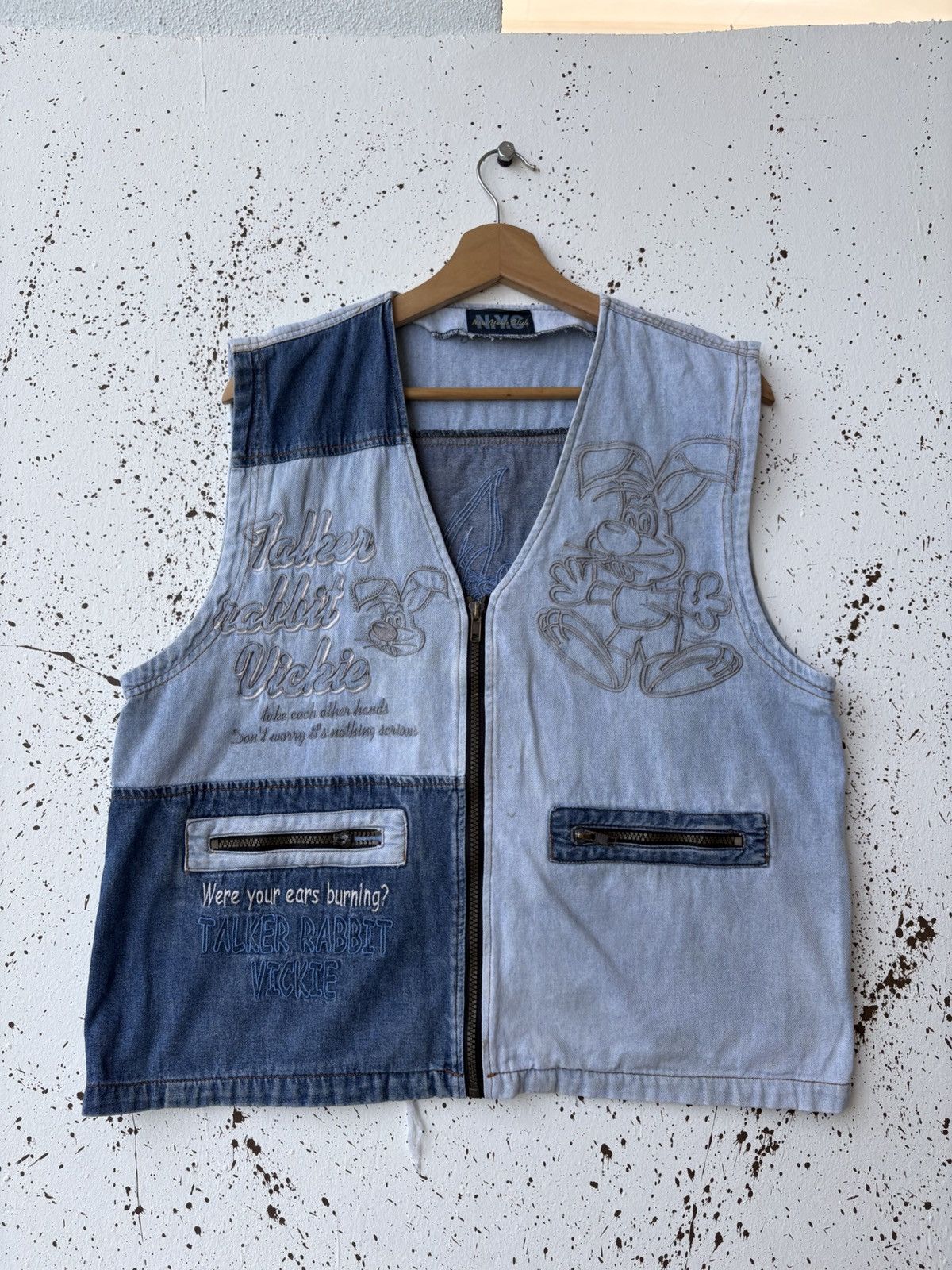 Cartoon Network NYC Embroidered Denim Vest Jacket Cartoon Motif Size US M / EU 48-50 / 2 - 2 Thumbnail