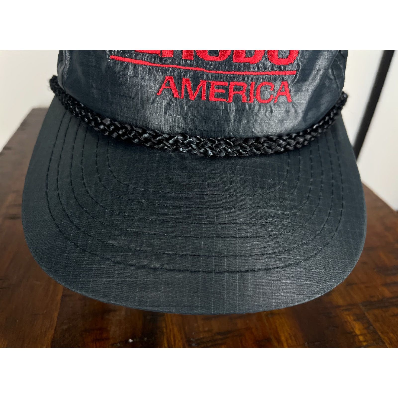 Vintage VINTAGE Ferodo America Hat Cap Snap Back Adult One Size Black Nylon 90's Look Size ONE SIZE - 3 Thumbnail