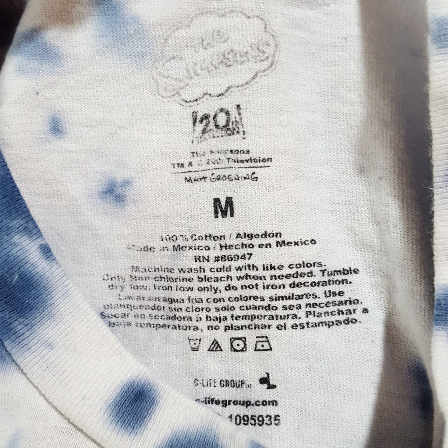 Vintage VINTAGE The Simpsons Tie-Dye T-Shirt Size Small Retro 90s Cartoon TV Promo Men’s Blue Size US S / EU 44-46 / 1 - 6 Thumbnail