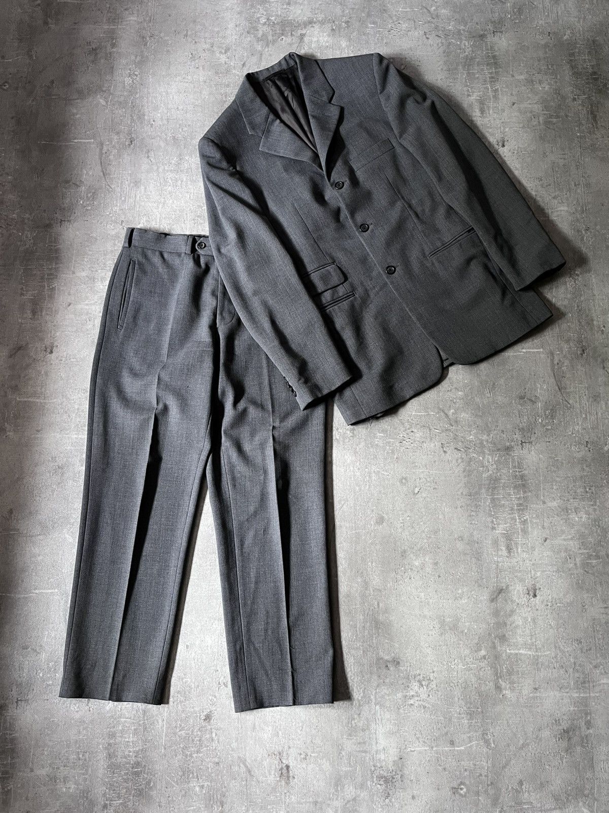 Prada Prada Suit Bemberg grey Vintage 90s Size US M / EU 48-50 / 2 - 1 Thumbnail