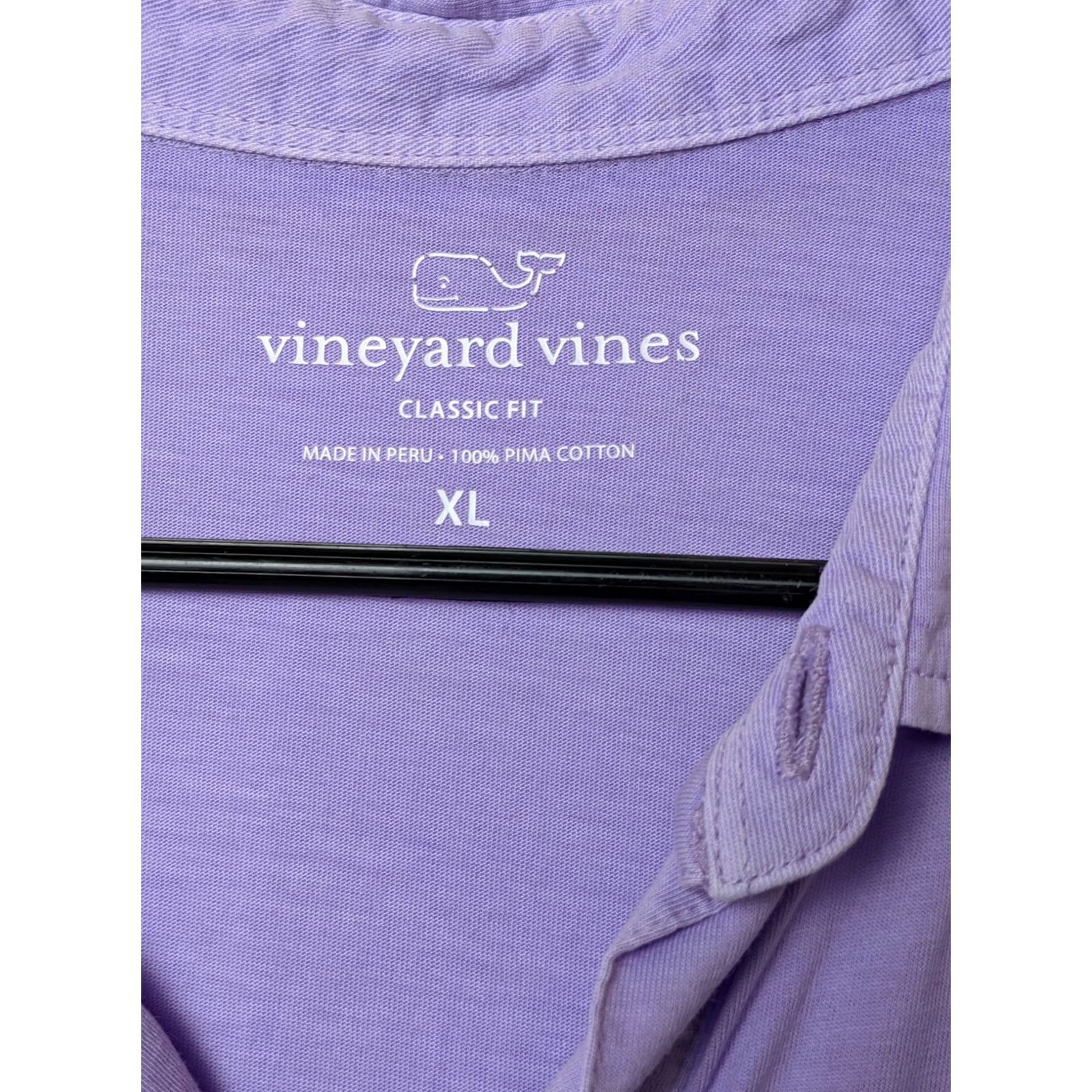 Vineyard Vines Vineyard Vines Polo Men XL 100% Cotton Classic Lavender Purple Short Sleeve Logo Gildan? Size US XL / EU 56 / 4 - 4 Thumbnail