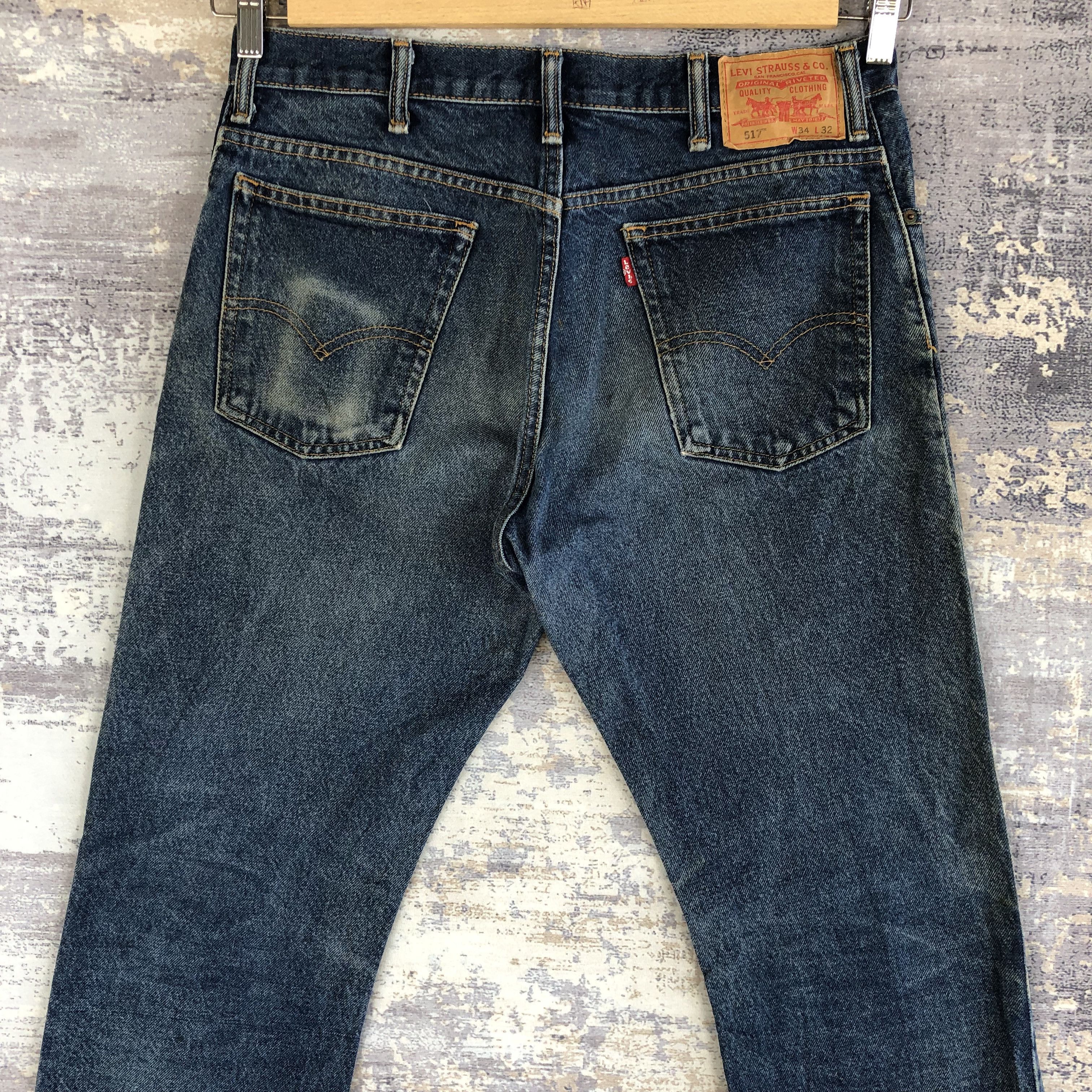 If Six Was Nine Vintage Levis 517 Distressed Jeans Levis Flare Bootcut Denim Size US 32 / EU 48 - 4 Thumbnail