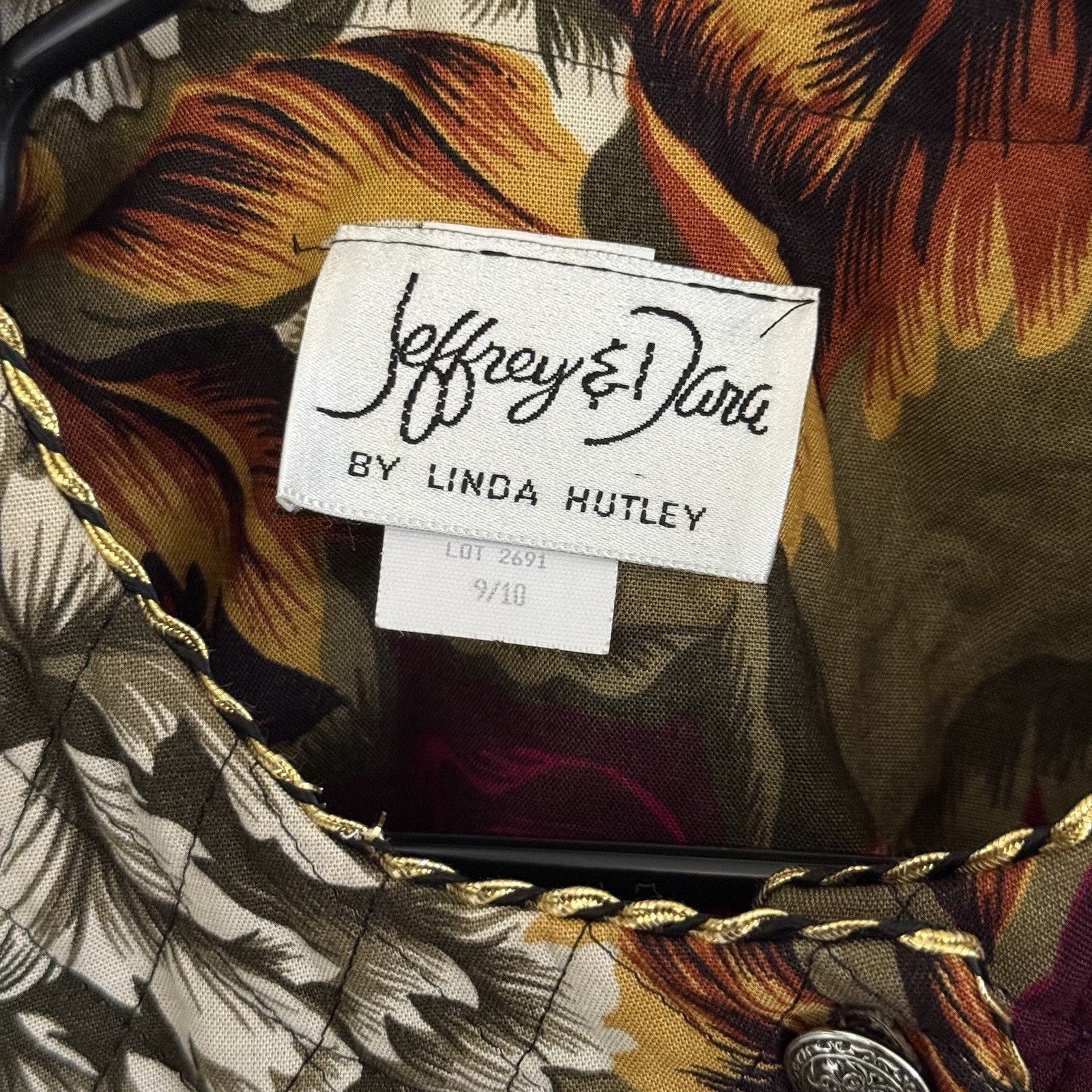Vintage Vtg Jeffrey & Dara Floral Quilted Jacket 9/10 USA Hutley Size L / US 10 / IT 46 - 5 Thumbnail