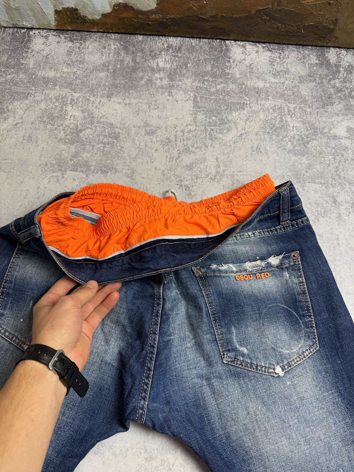Dsquared2 RARE Dsquared2 Distressed Beach Shorts Y2K Japanese Jeans Size US 32 / EU 48 - 24 Thumbnail
