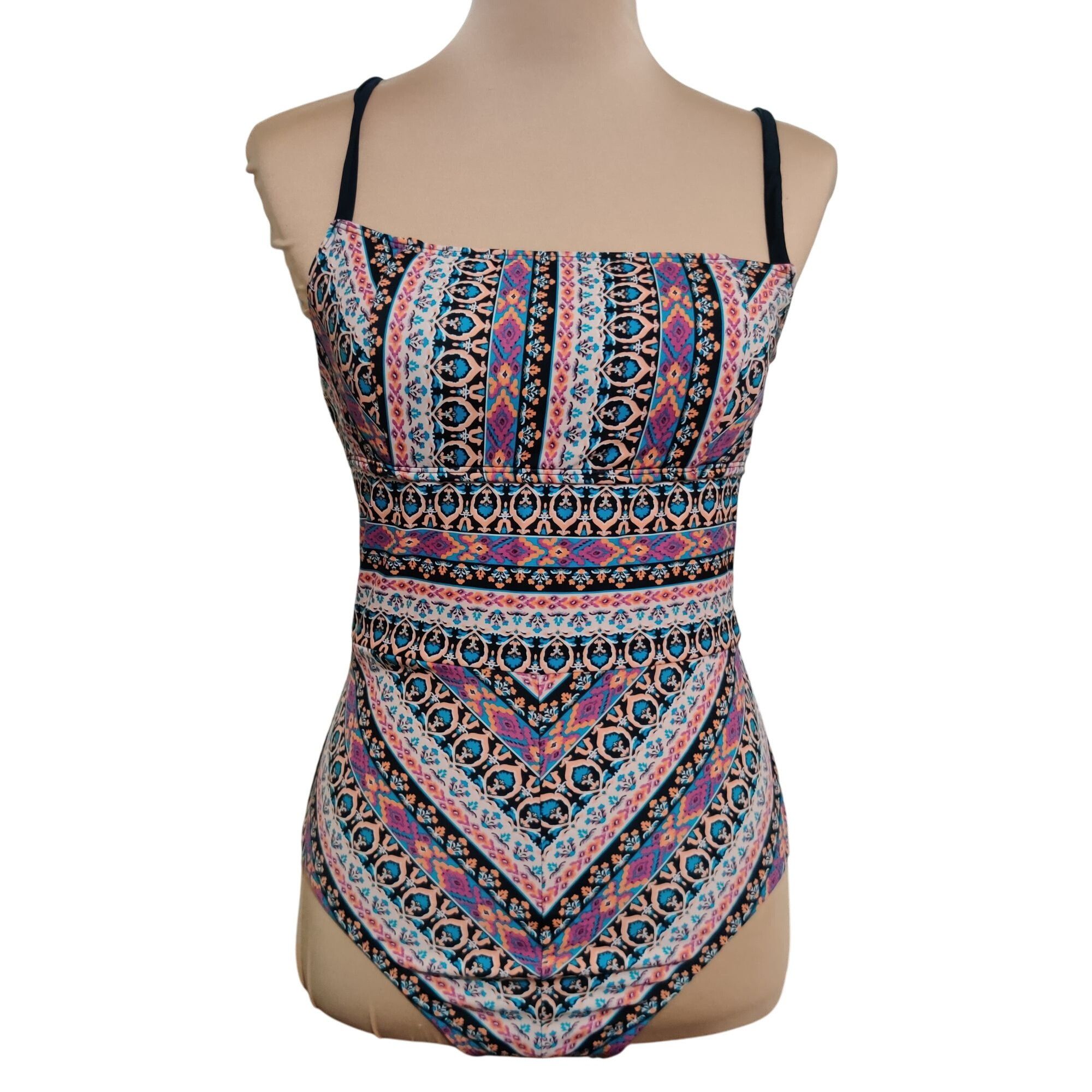 Other Kona Sol Womens Swimsuit One Piece Crisscross Strappy Lace U Size ONE SIZE - 1 Thumbnail