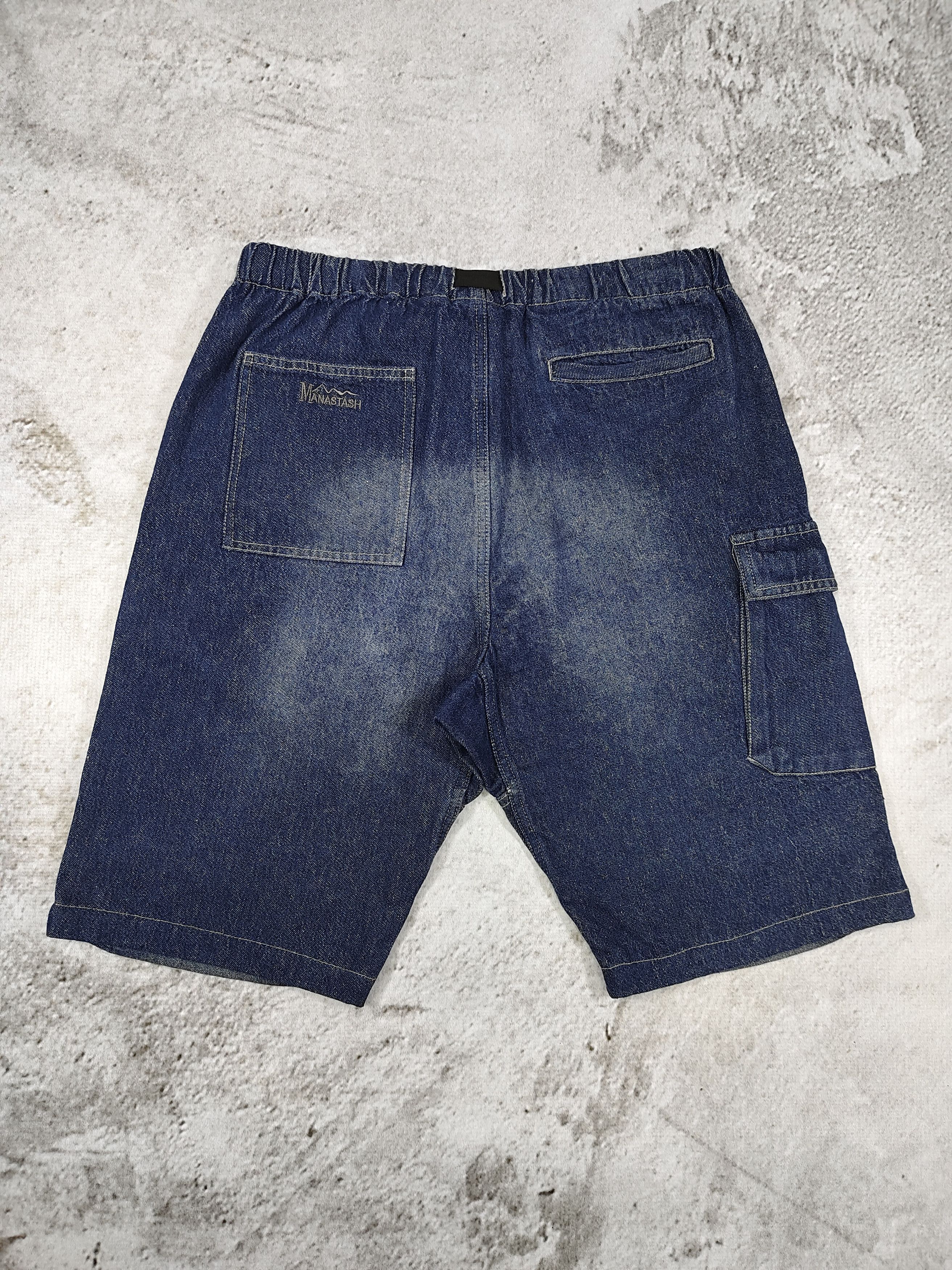 Manastash Manastash-Gorpcore Hiking Streetwear Hemp Denim Cargo Shorts Size US 34 / EU 50 - 5 Thumbnail