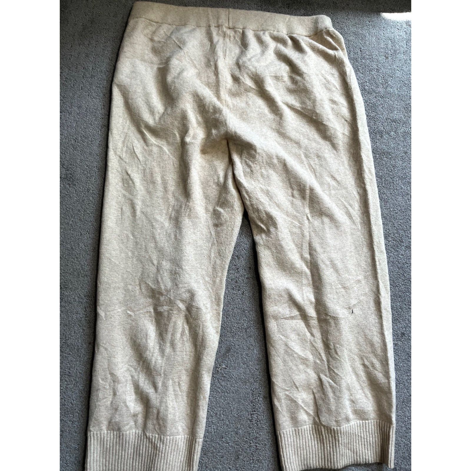Gap Gap Women's Sweatpants Tie-Drawstring Wide-Leg Flare Cotton Blend Brown XXL Pull On Casual Pants Size 40" / US 18 - 3 Thumbnail