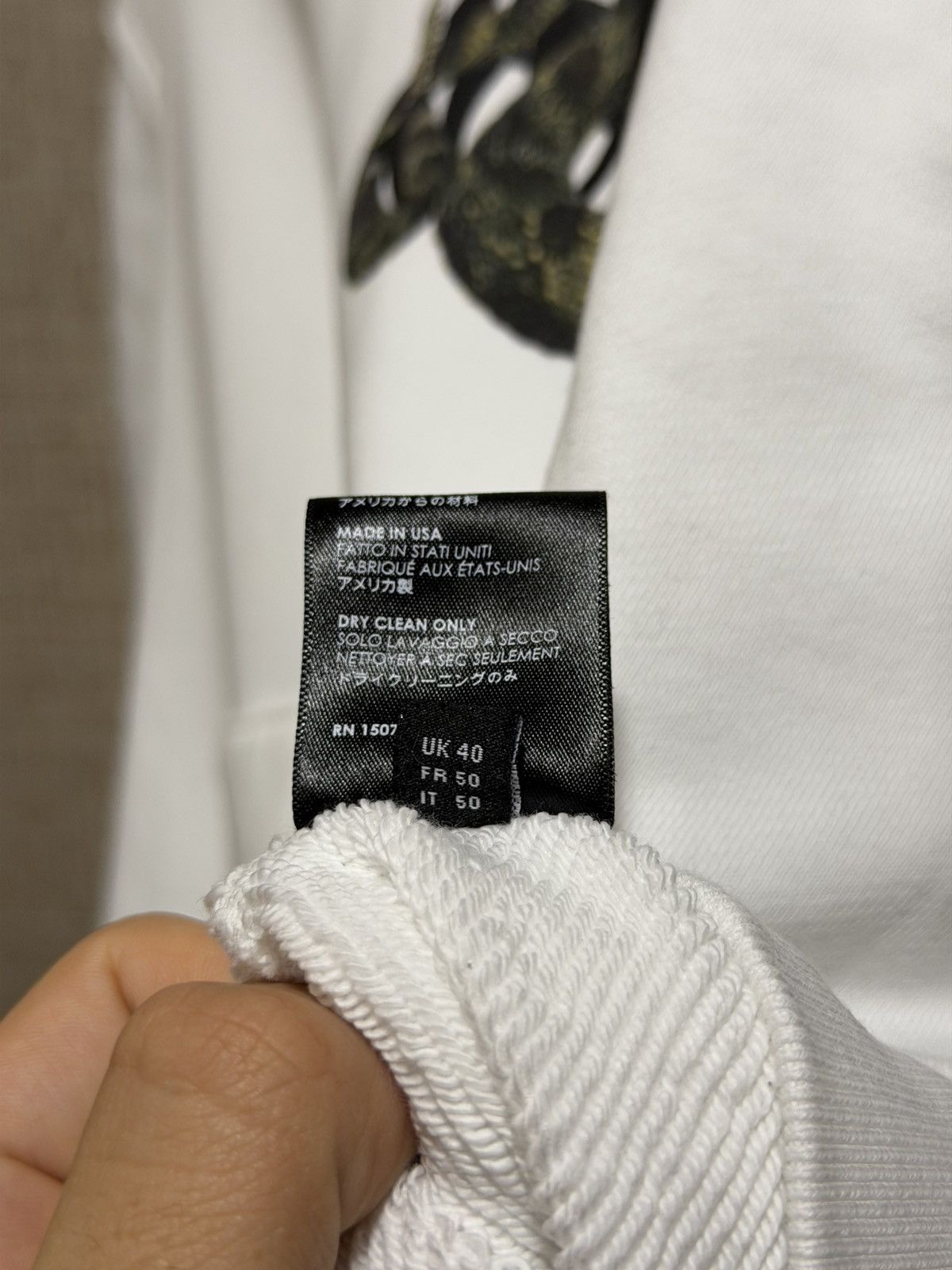 Amiri AMIRI MA SNAKE LOGO WHITE HOODIE Size US L / EU 52-54 / 3 - 10 Thumbnail