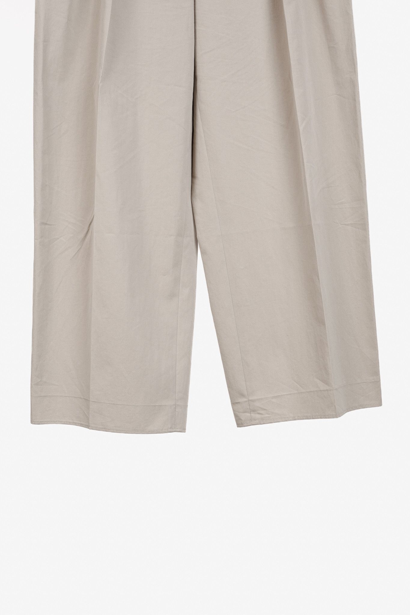 The Row The Row Igor Oatmeal Cotton Pleated Wide-Leg Pants Size 32" / US 10 / IT 46 - 6 Thumbnail