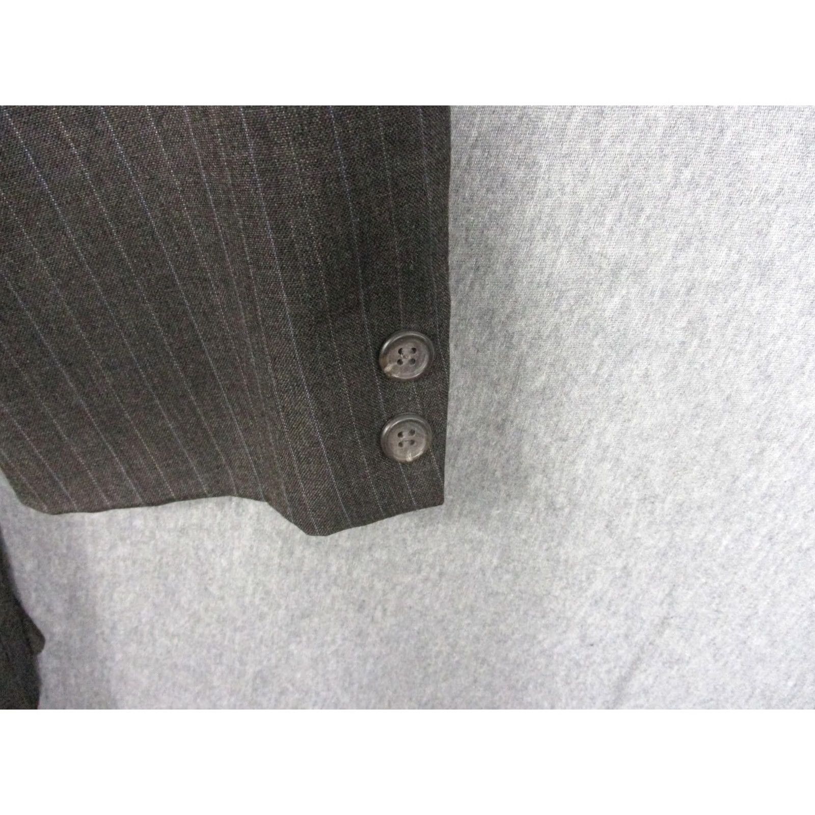 Brooks Brothers Brooks Brothers Jacket Mens 46 Brown Suit 46R Pinstripe Blend Wool USA Size 46R - 2 Thumbnail