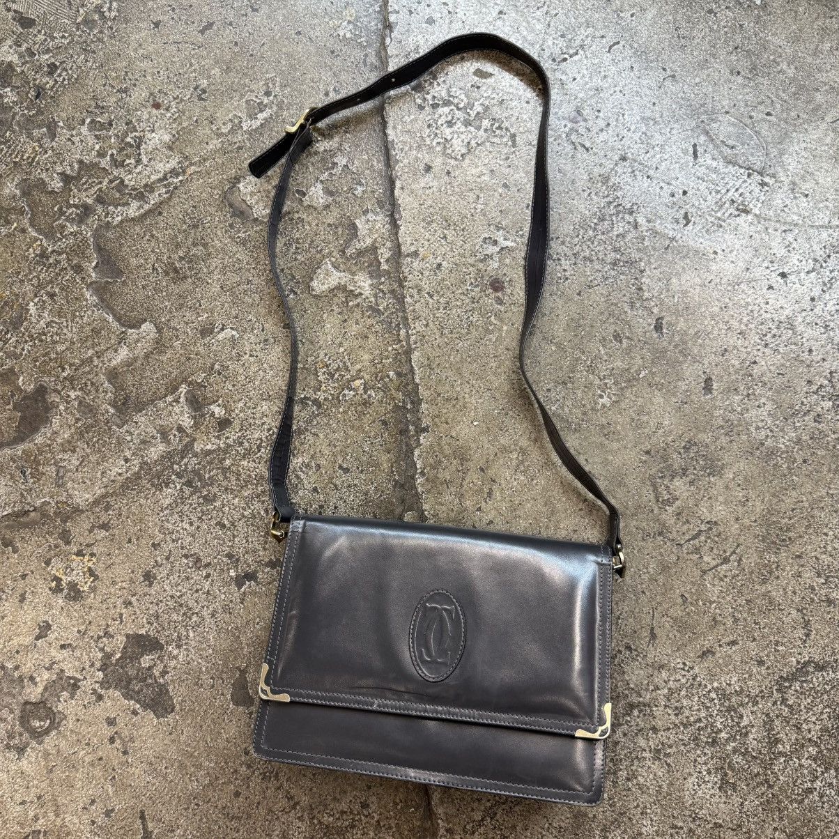 Cartier Vintage Cartier Crossbody Leather Grey Bag Size ONE SIZE - 1 Thumbnail