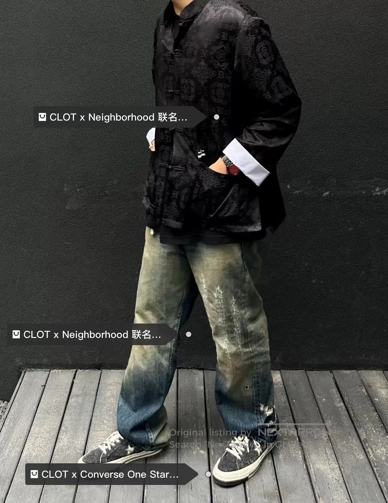 CLOT CLOT x Neighborhood Black Silk Jacket. Size US L / EU 52-54 / 3 - 8 Thumbnail
