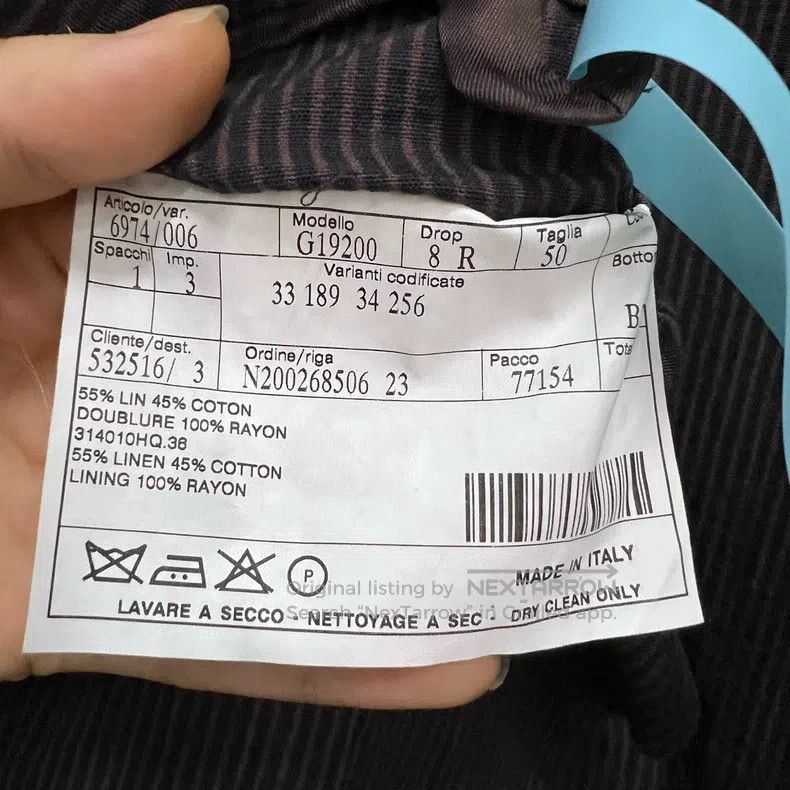 Hermes Hermes Striped Suit Jacket Size 50R - 5 Thumbnail
