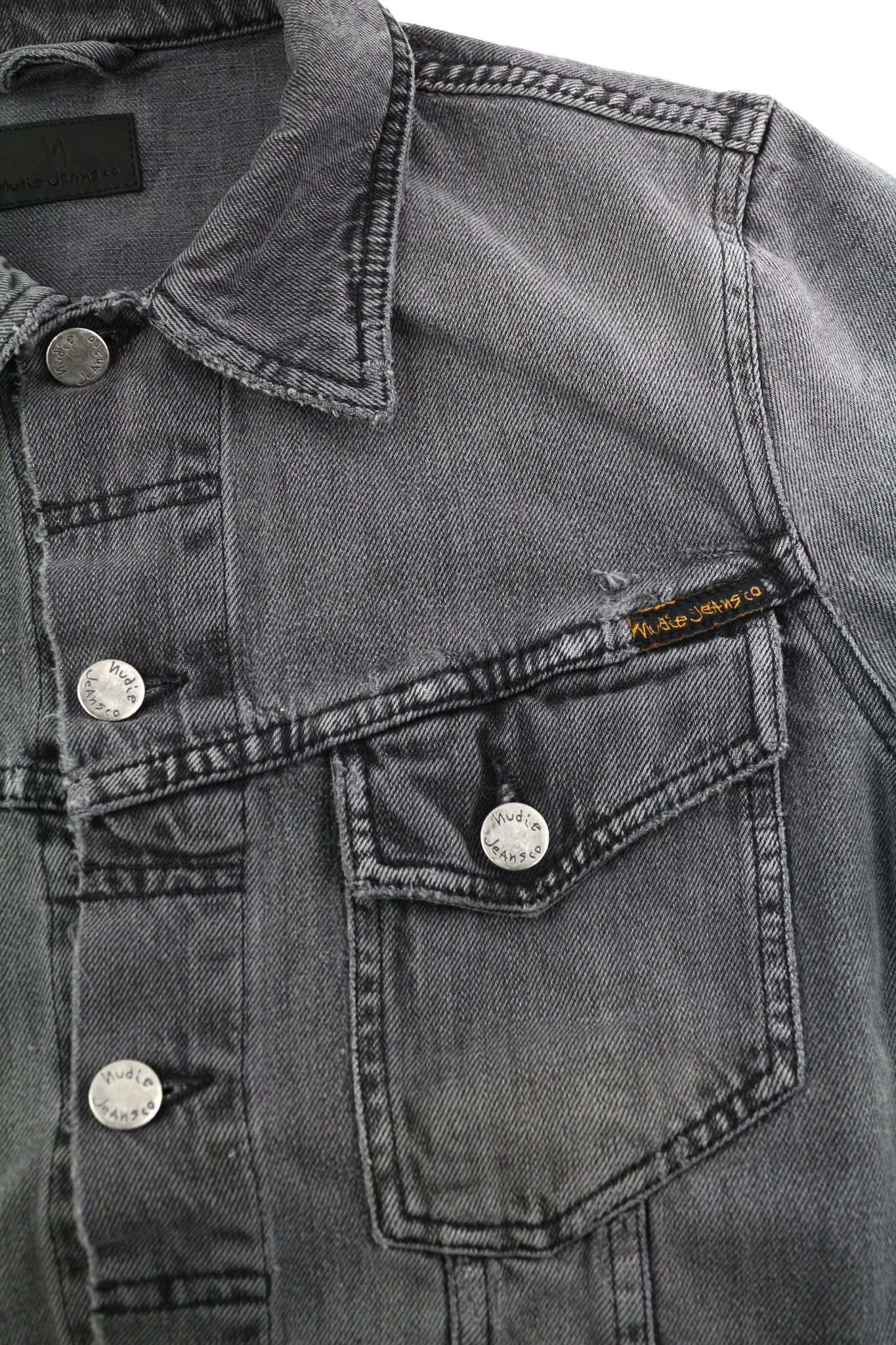 Nudie Jeans BILLY S Desolation Polo Neck Patch Denim Jacket 82470 Size US S / EU 44-46 / 1 - 6 Thumbnail