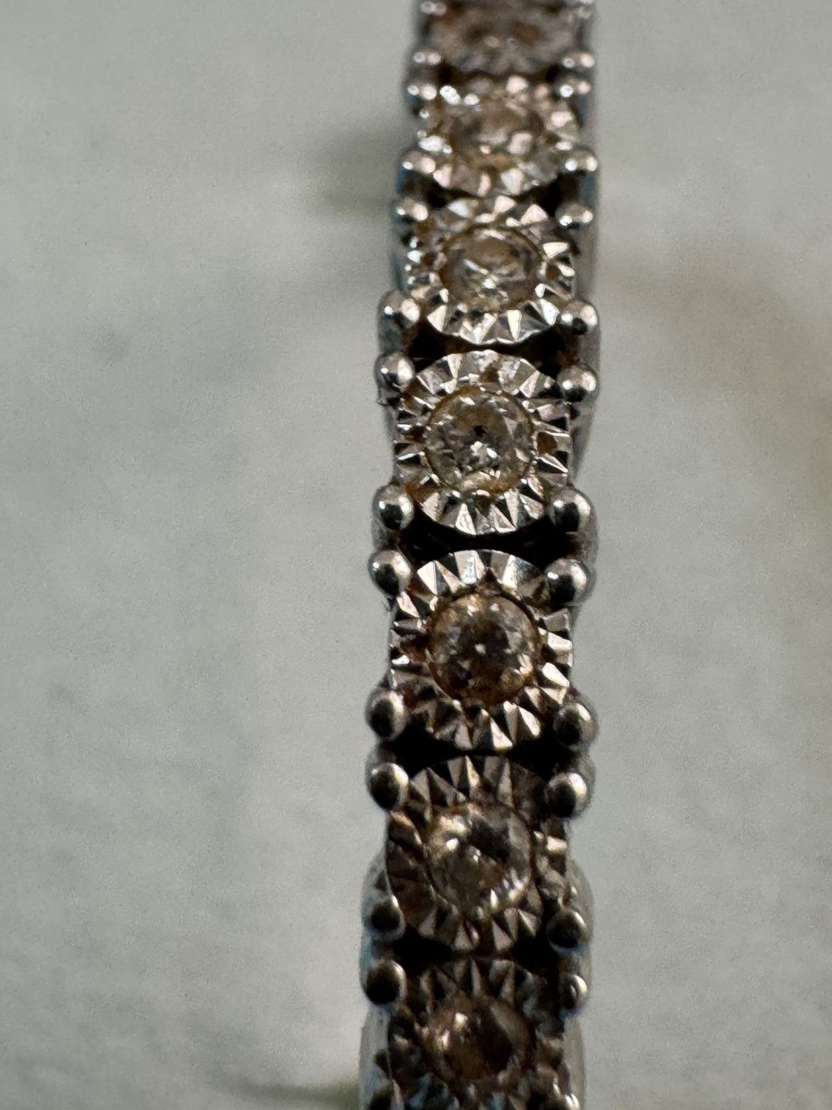 Other ZEI 10k White Gold 1.0ctw DIAMOND LARGE HOOP Vintage Earring Size ONE SIZE - 5 Thumbnail