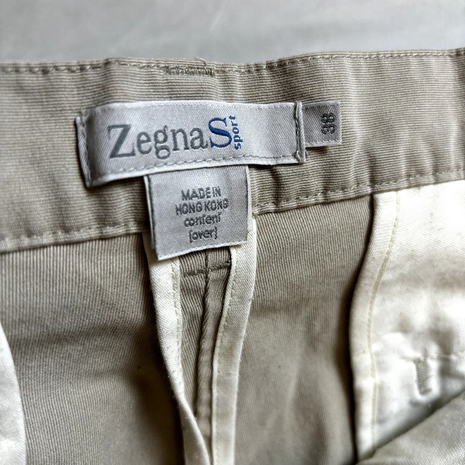 Other Zegna Sport Men's Cotton Khaki Casual Straight Leg Relaxed F Size US 38 / EU 54 - 6 Thumbnail