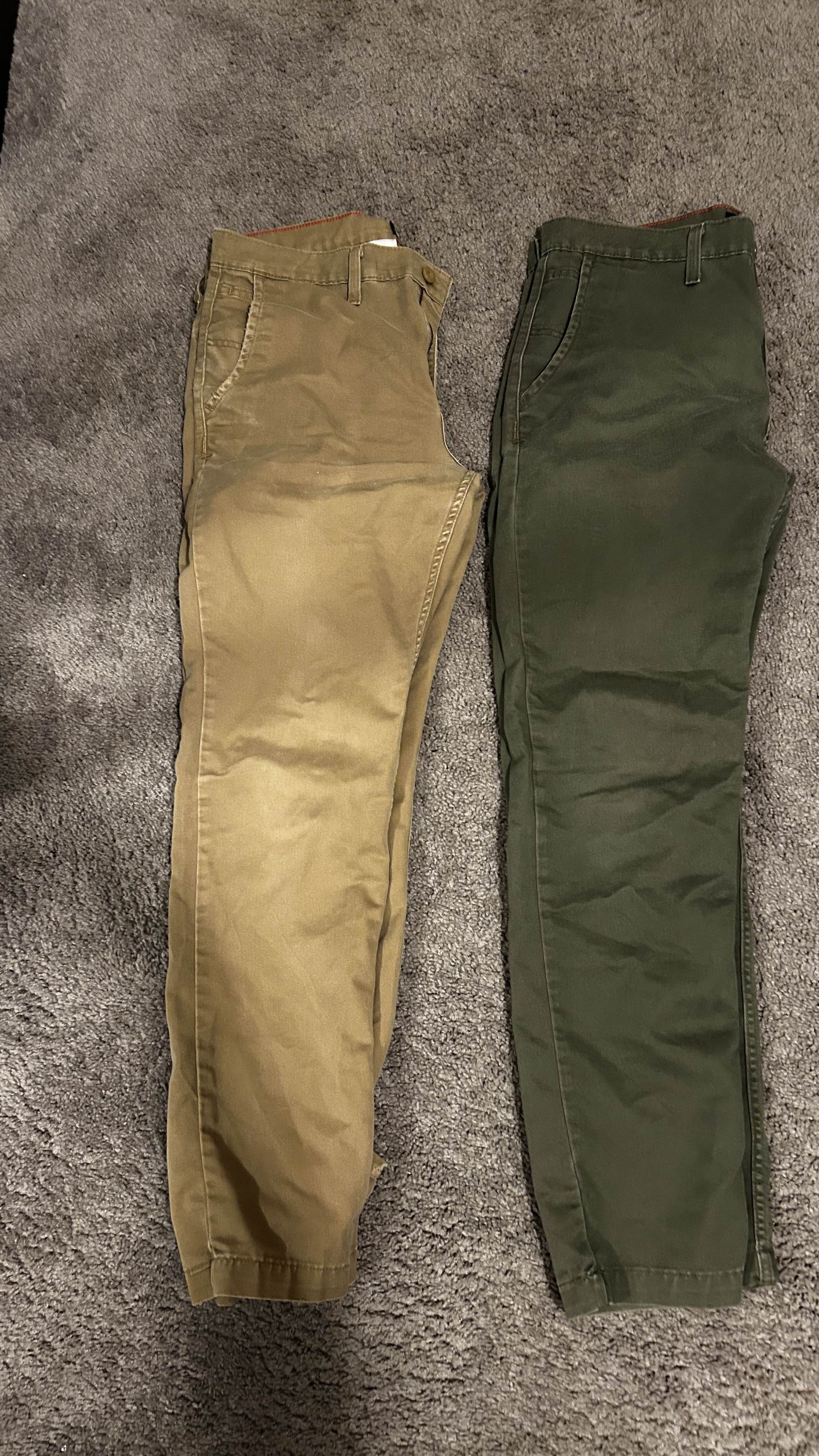 Vans Vans Khaki and Olive Chinos Size US 33 - 1 Thumbnail