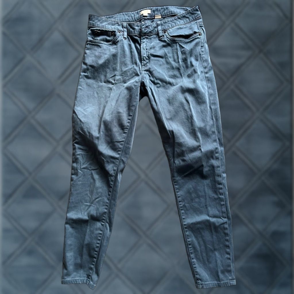 J.Crew J.CREW Jeans Women's 27 Blue Sateen Skinny Stretch Mid Rise 5-Pocket Cotton Blend Womens Size 27" / US 4 / IT 40 - 1 Thumbnail