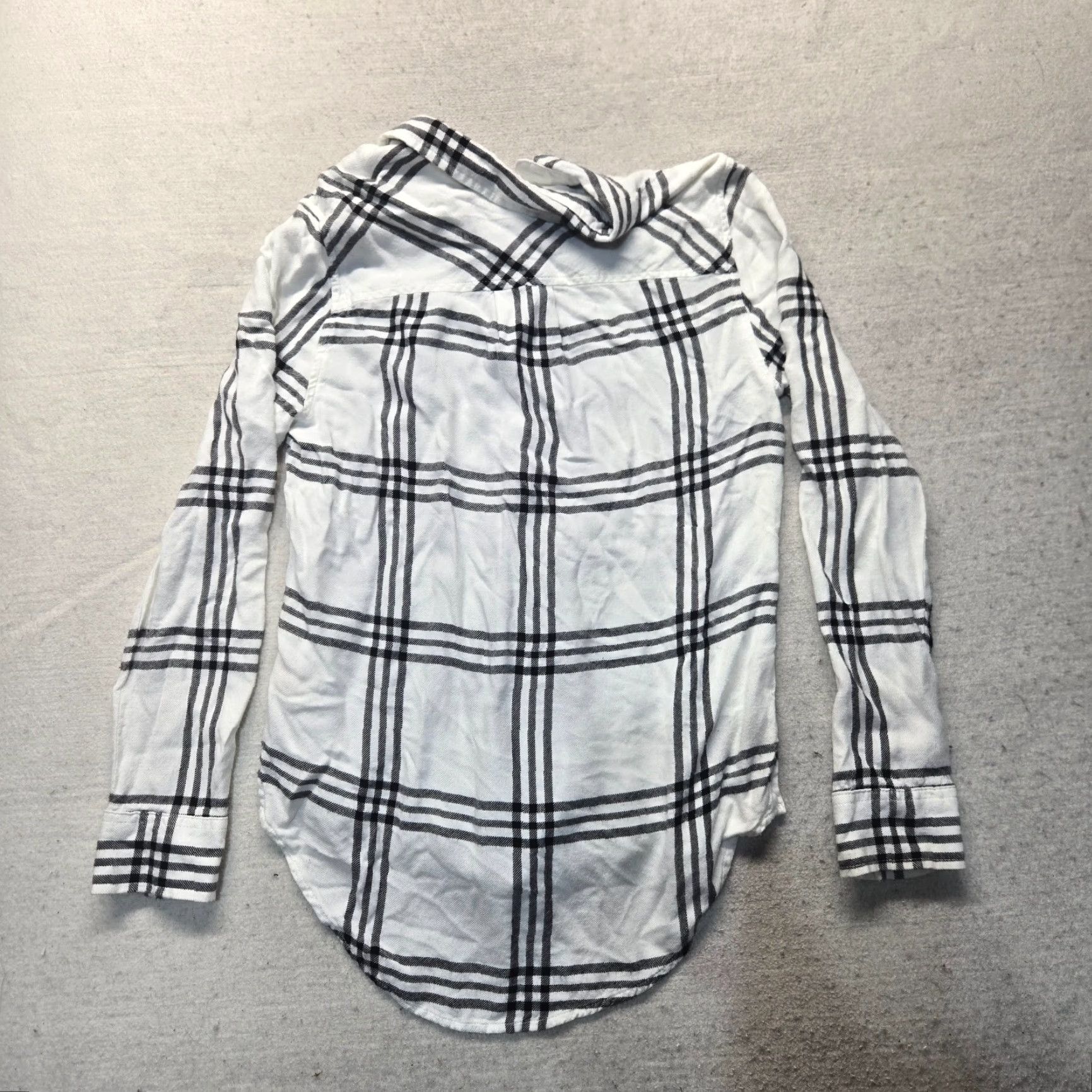 Vintage Arizona Jeans Button-Up Shirt White Women's S Small Flannel Plaid Long Sleeve Casual 90s Grunge Retro Easy Care Cotton Rayon Fall Spring Winter Size S / US 4 / IT 40 - 7 Thumbnail
