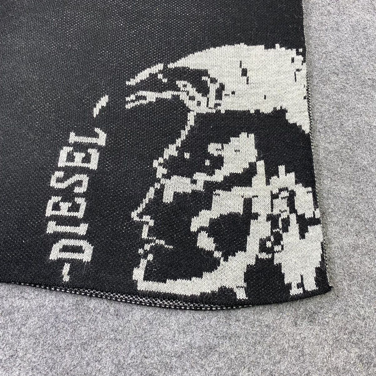 Diesel Diesel Big Logo Black Scarf / Muffler / Neckwear - T1278 Size ONE SIZE - 5 Thumbnail