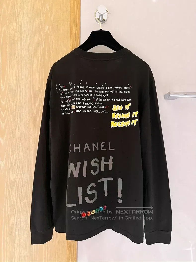 Chanel Chanel Black bead embroidery graffiti long-sleeved sweatsh Size M / US 6-8 / IT 42-44 - 2 Thumbnail