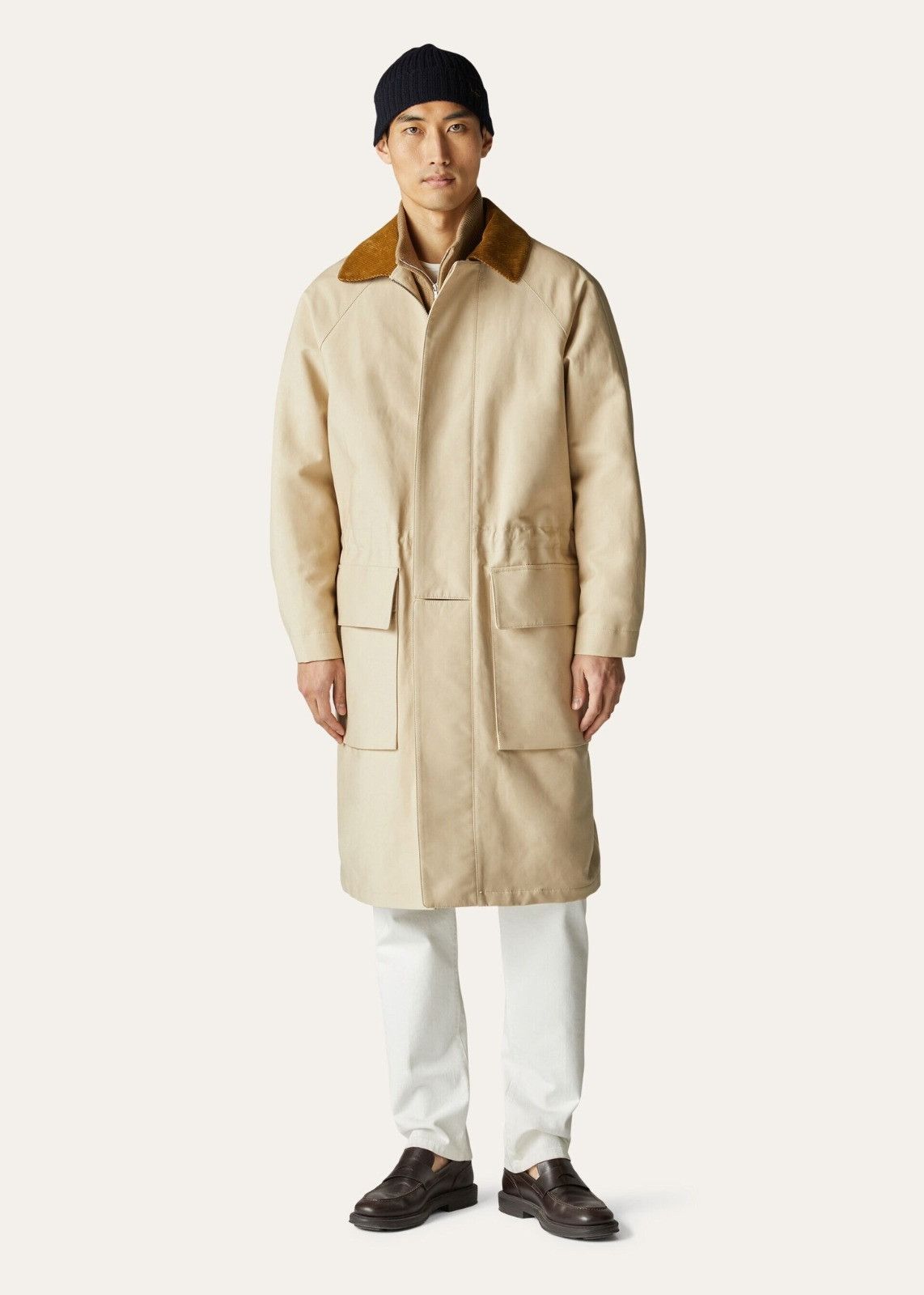 Loro Piana o1srvl11e1124 Horsey Plain Cotton Coat in Beige Size US M / EU 48-50 / 2 - 3 Thumbnail