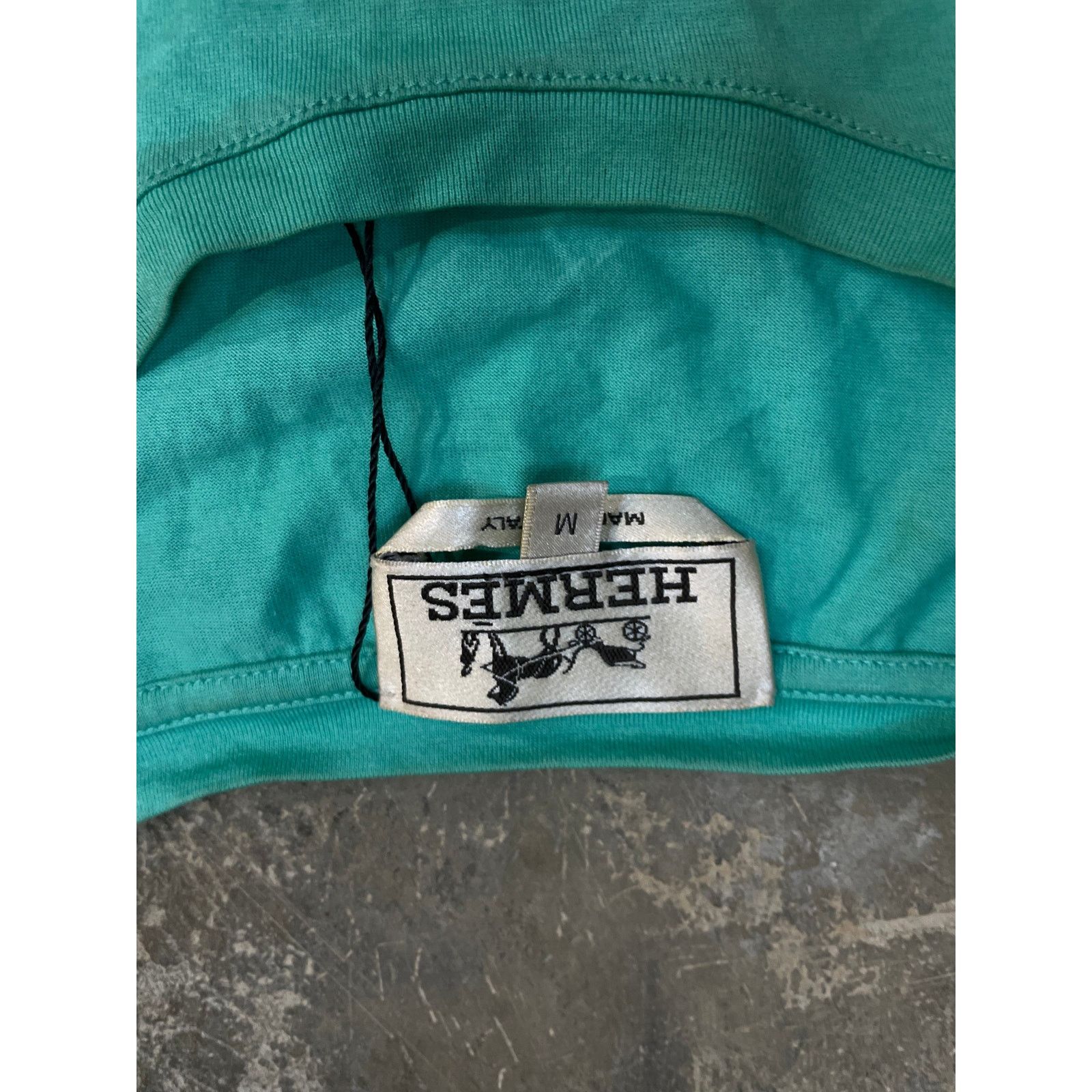 Hermes Hermes Tee Teal UFO Used Medium Size US M / EU 48-50 / 2 - 2 Thumbnail