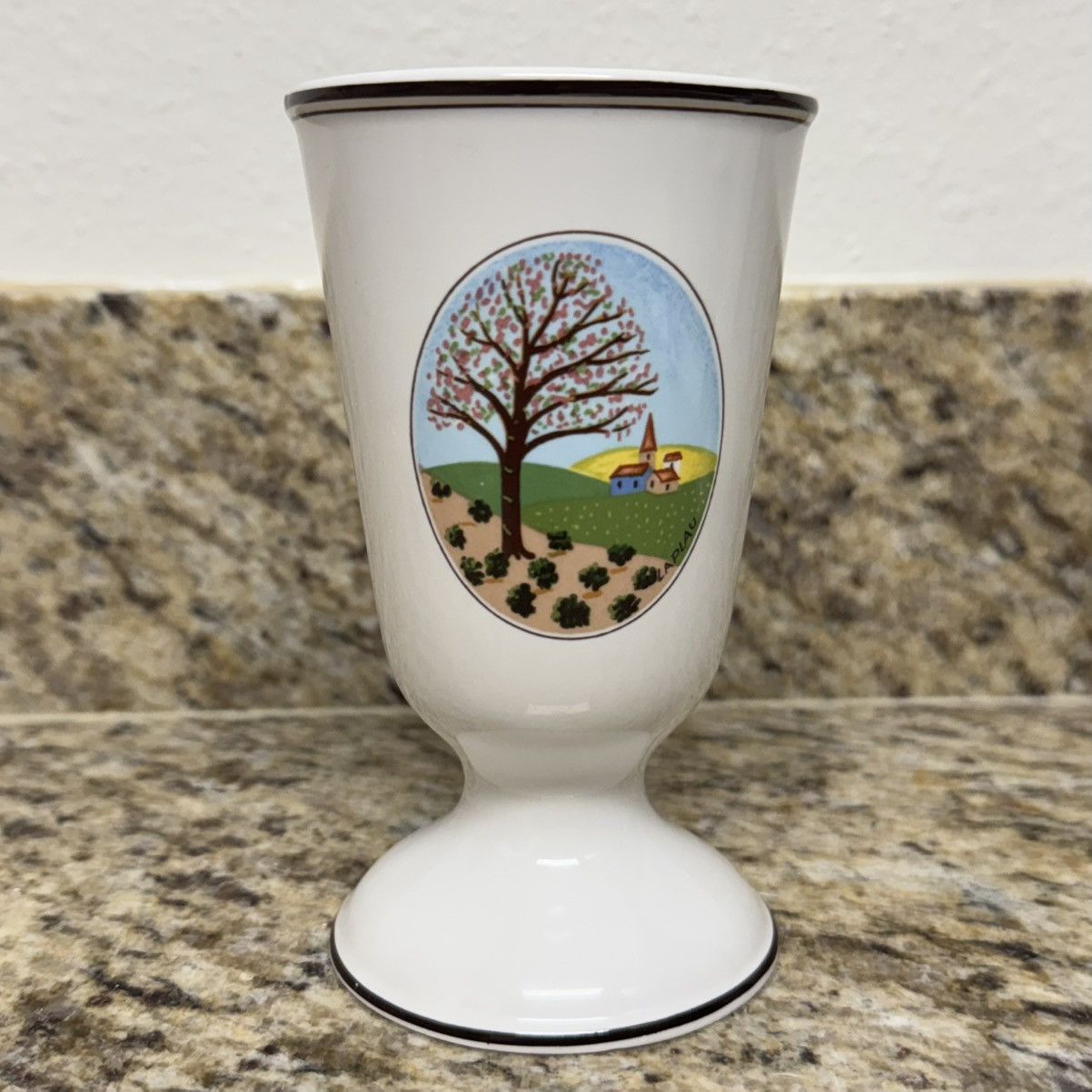 Vintage Villeroy & Boch Tree Design Naïf Laplau 5 1/4" Goblet Cup Size ONE SIZE - 1 Thumbnail