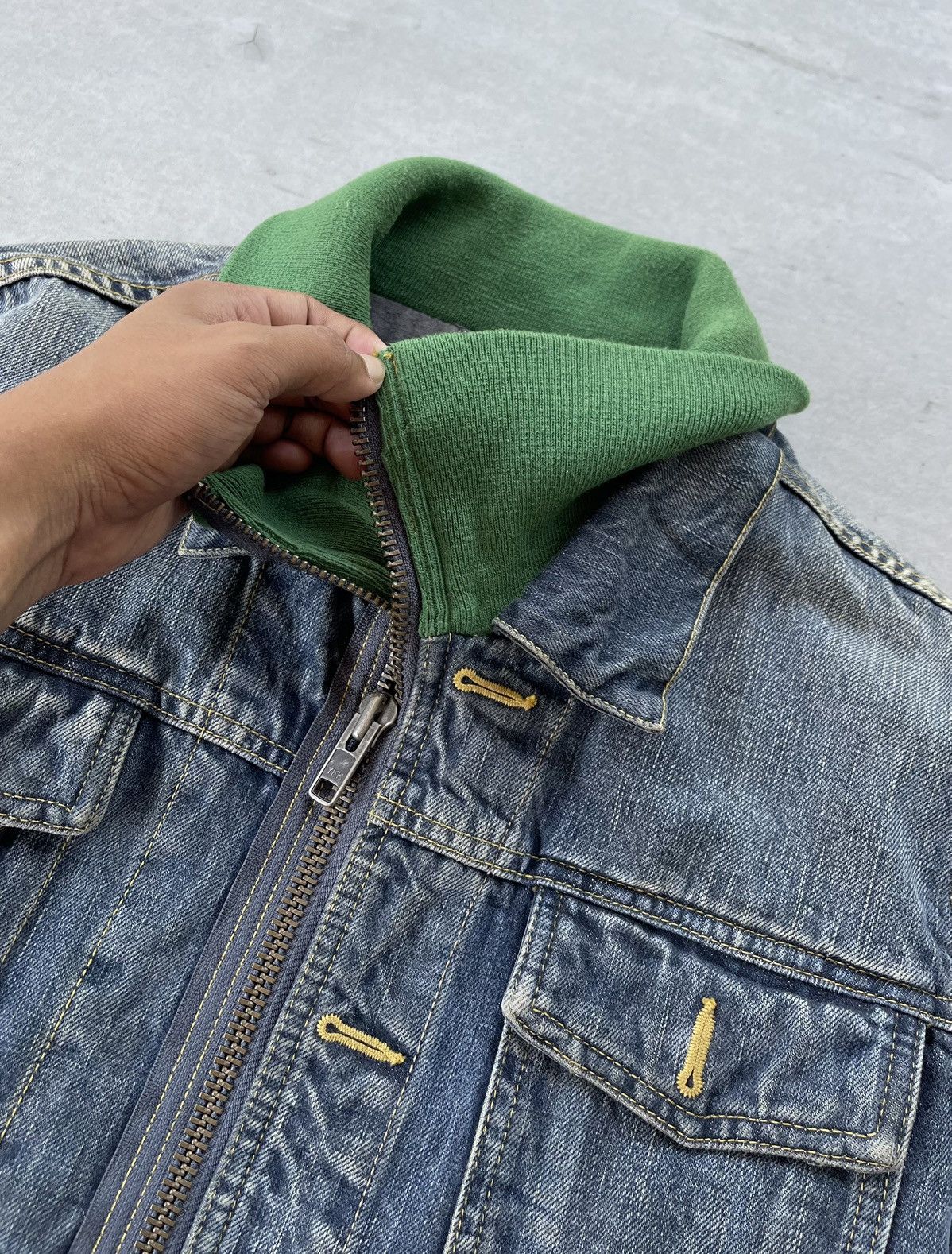 Johnbull 🔥VINTAGE JOHN BULL MEN'S LAYERED DESIGN DENIM TRUCKER JACKET Size US M / EU 48-50 / 2 - 5 Thumbnail