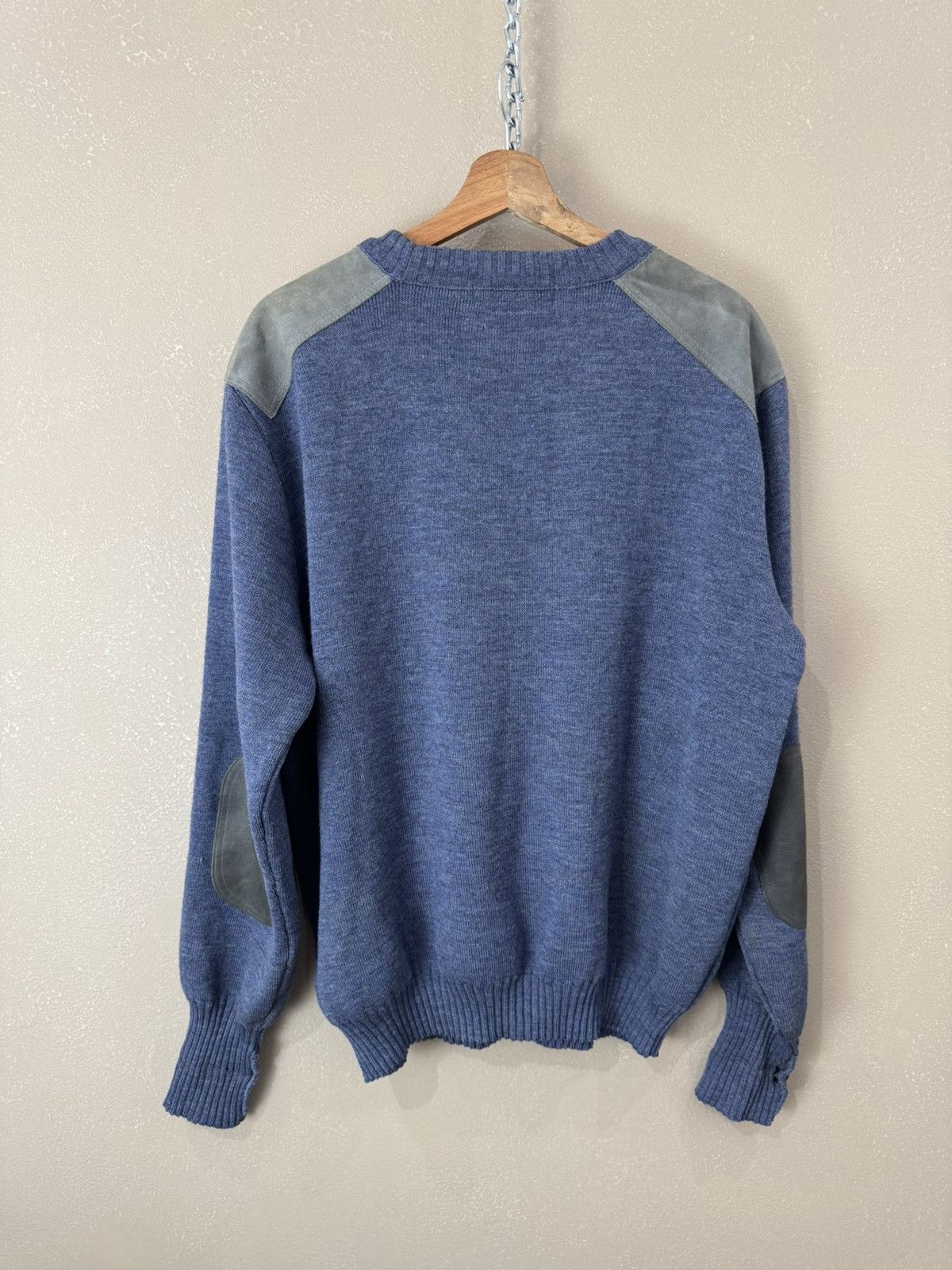 Burberry Burberrys sweater big logo vintage navy sleeve patches 90s Size US XXL / EU 58 / 5 - 2 Thumbnail