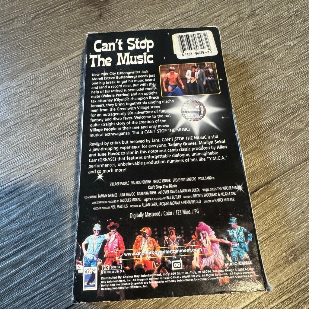 The Unbranded Brand Can't Stop The Music VHS Black White Size ONE SIZE - 4 Thumbnail