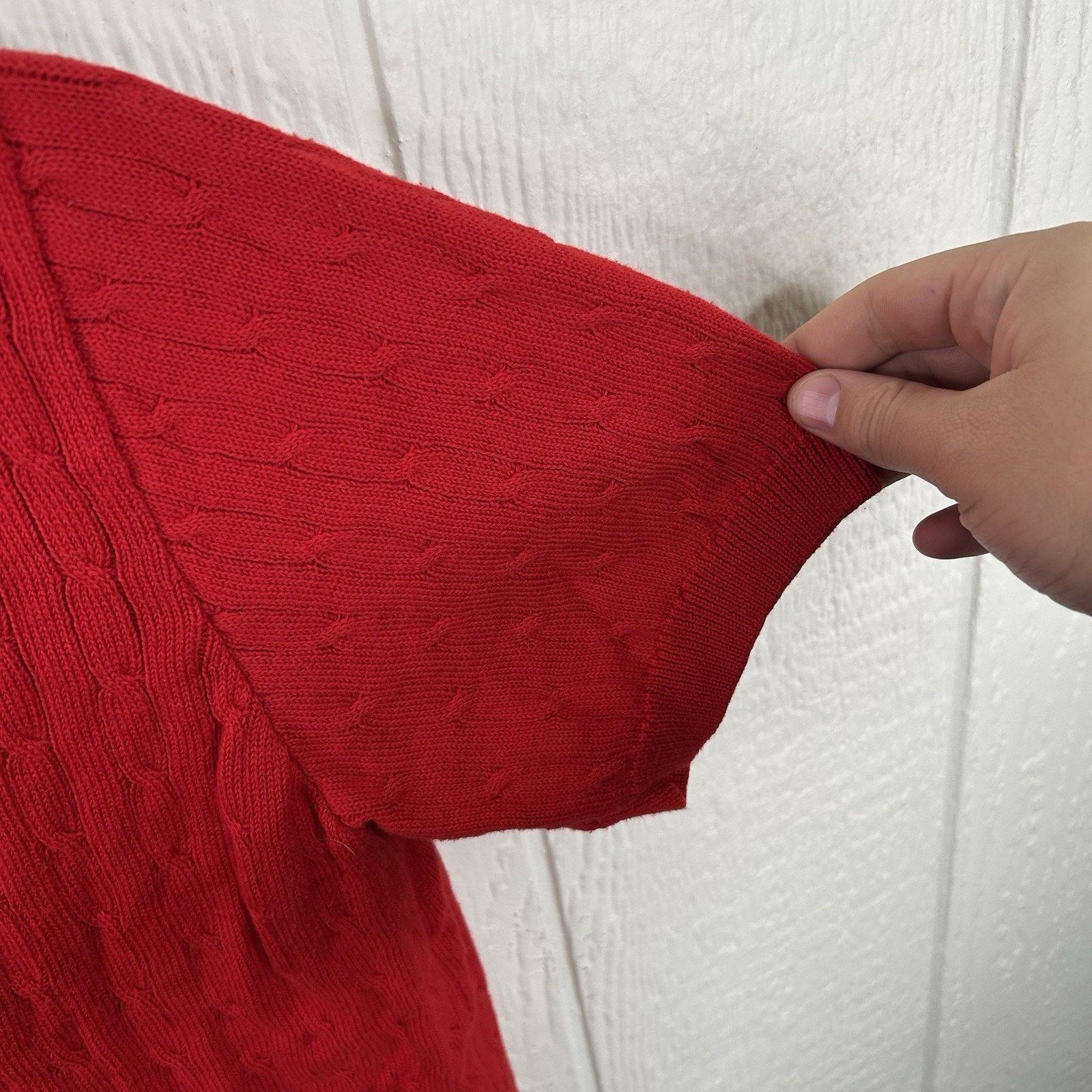 Pendleton Vintage 90’s Pendleton Red Chunky Knit Petite Sweater Large Size L / US 10 / IT 46 - 4 Thumbnail