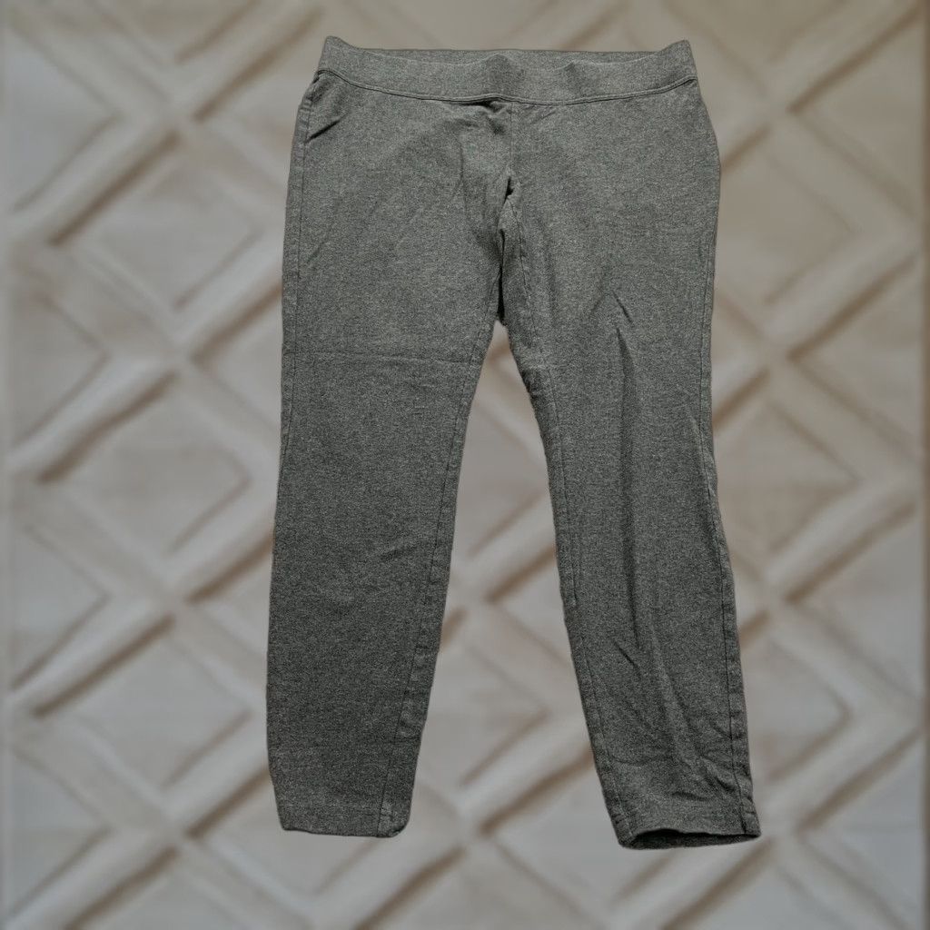 Lands' End Lands' End Compression Leggings Womens Large Grey Solid Stretch Athletic 36x27 Size 36" / US 14 / IT 50 - 1 Thumbnail