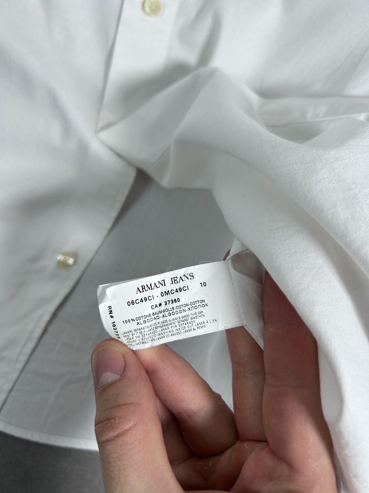 Emporio Armani Emporio Armani White Shirt Size US L / EU 52-54 / 3 - 8 Thumbnail