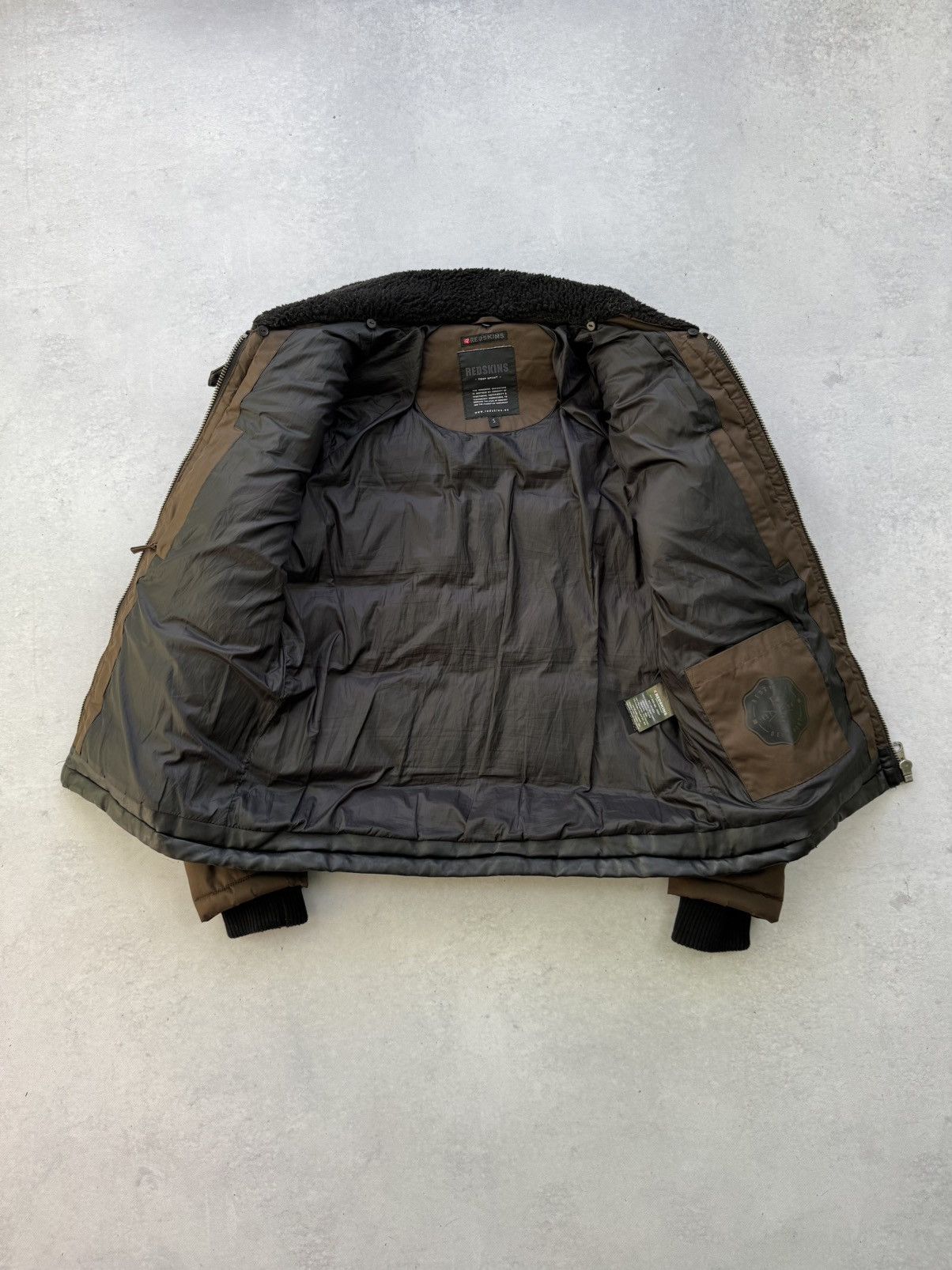 Other REDSKINS Jacket Mens S Brown Nylon CWU Fur Flight Size US S / EU 44-46 / 1 - 6 Thumbnail