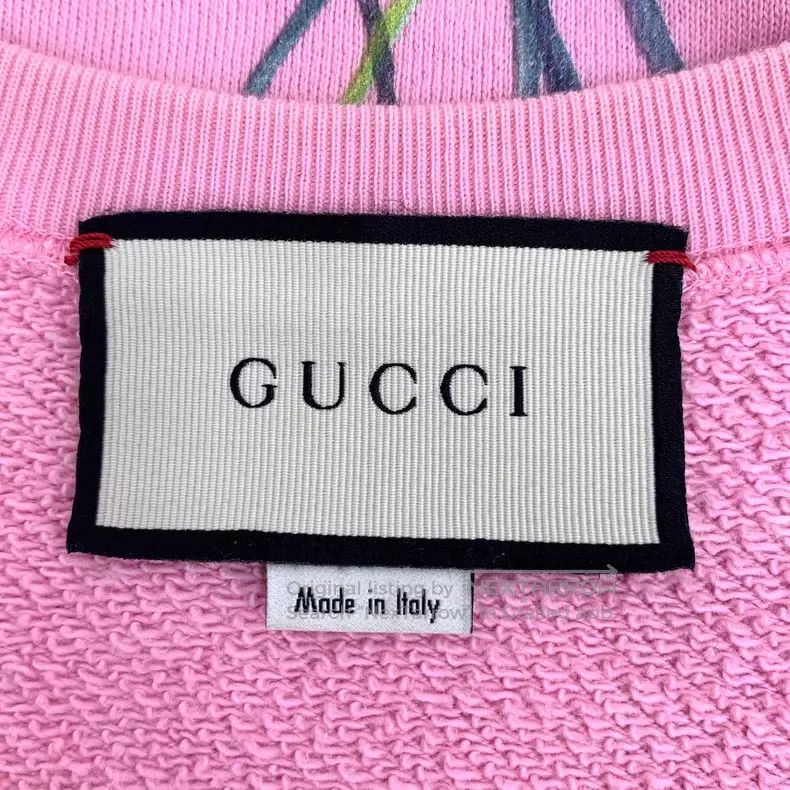 Gucci Gucci Pink letter embroidery cotton round-neck long-sleeve Size S / US 4 / IT 40 - 5 Thumbnail