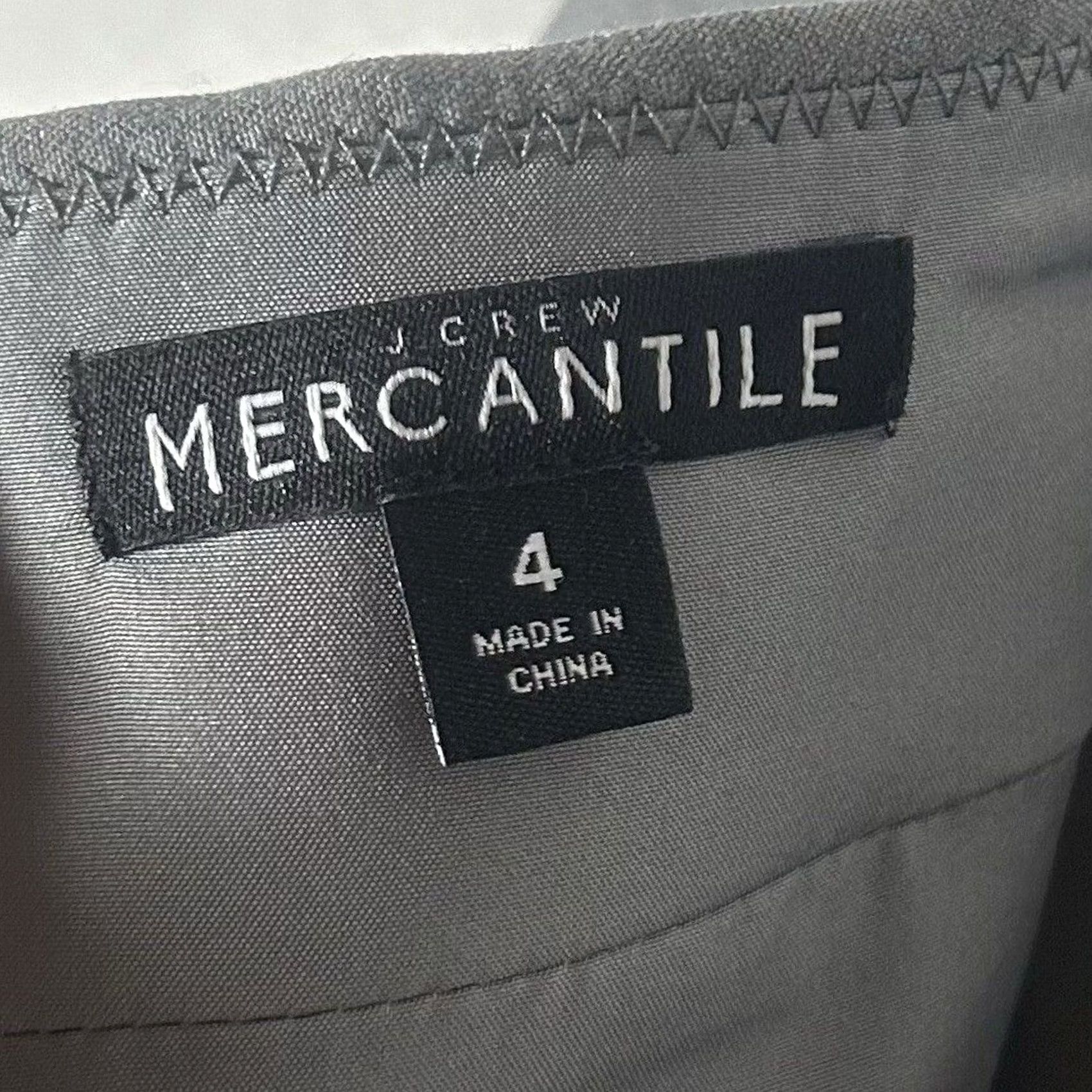 J.Crew J.CREW Mercantile Classic Work Pencil Skirt Size 4 Womens Solid Gray Business Size 27" / US 4 / IT 40 - 4 Thumbnail