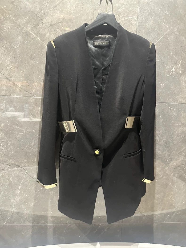 Versace Versace Runway Black Coat - dmc Size US S / EU 44-46 / 1 - 1 Thumbnail